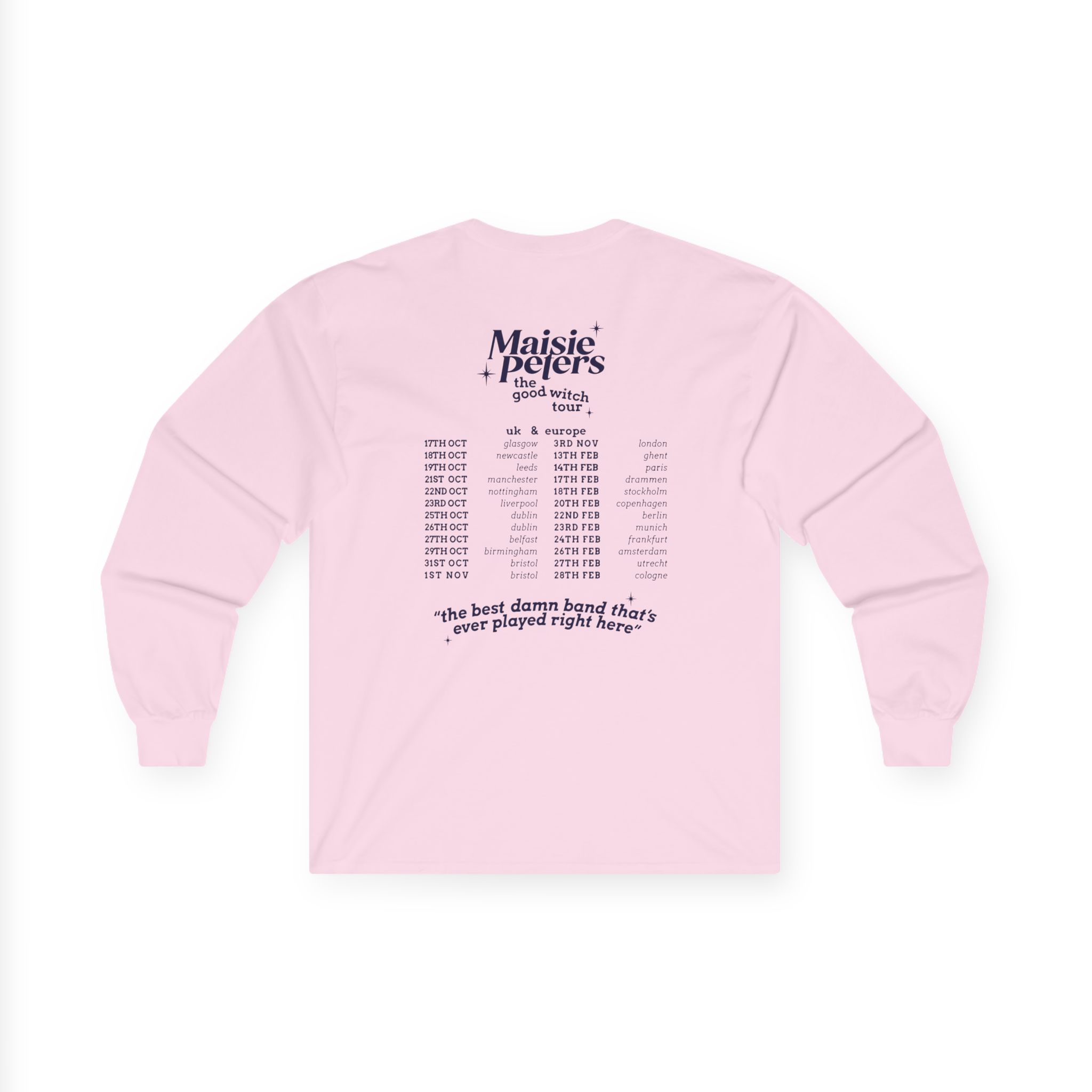 Maisie Peters the Good With Uk/eu 23/24 Tour Unisex Ultra Cotton Long Sleeve Tee