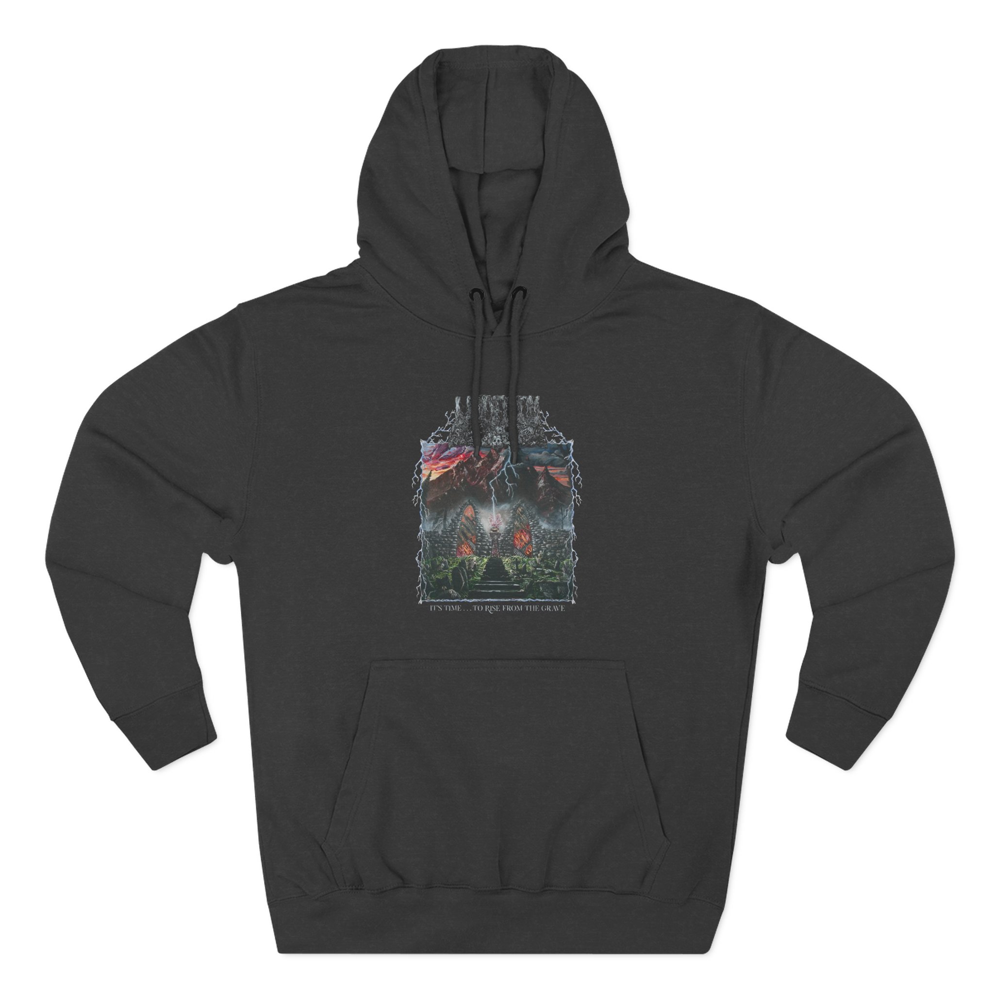 Undeath It's Time...to Rise From the Grave Tracklist Three-Panel Fleece Hoodie