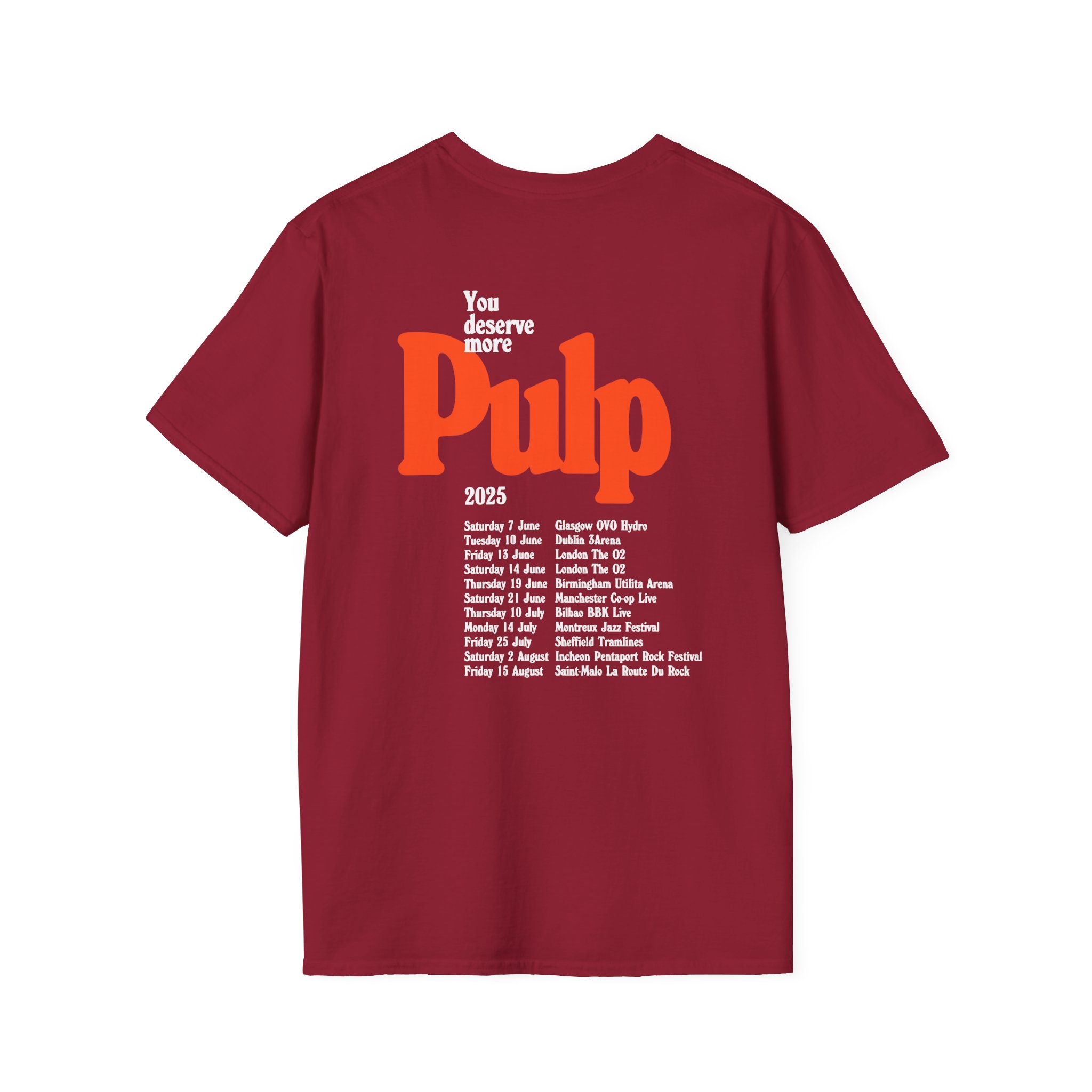 Pulp More 2025 Tour Unisex Softstyle T-Shirt