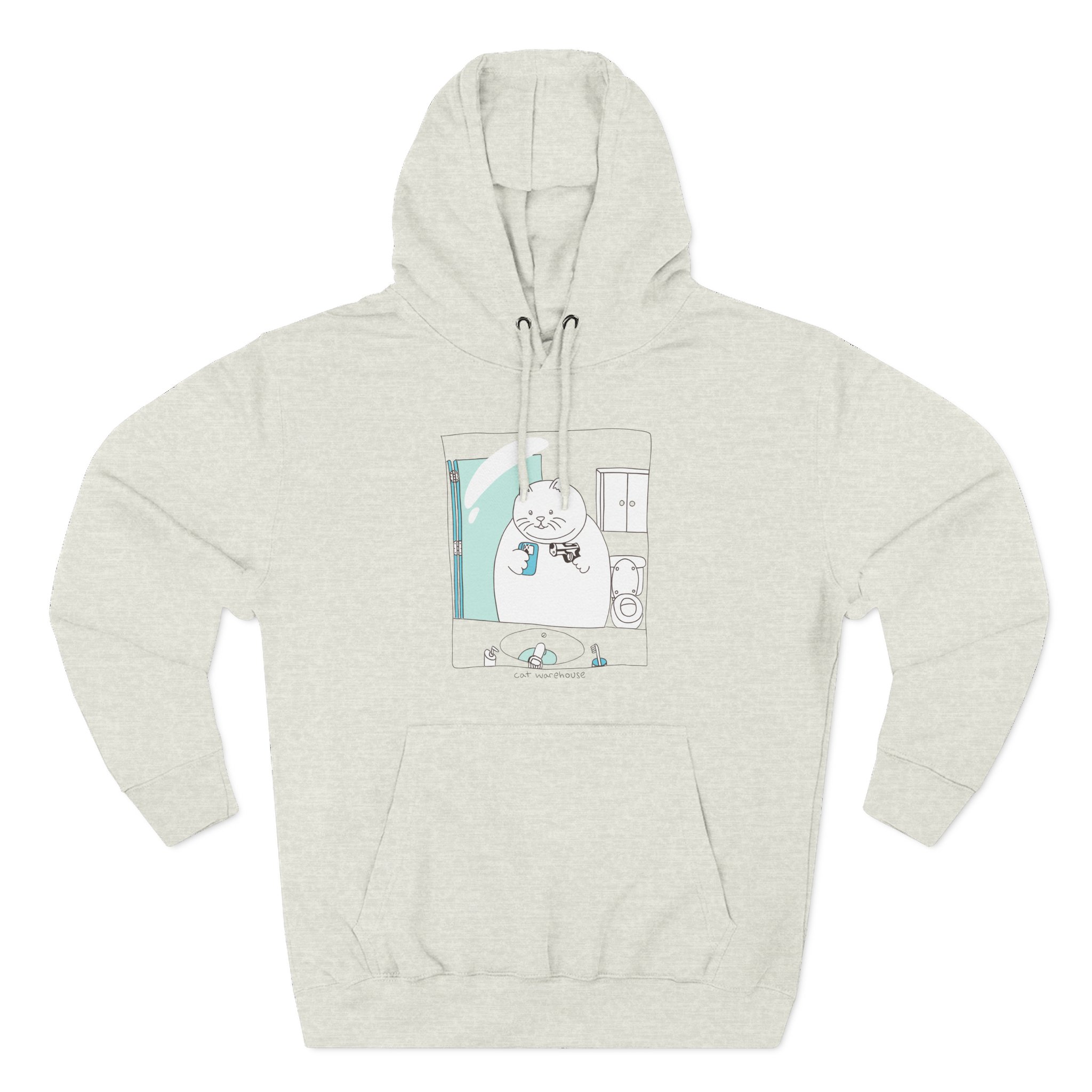 William Osman cat warehouse Three-Panel Fleece Hoodie