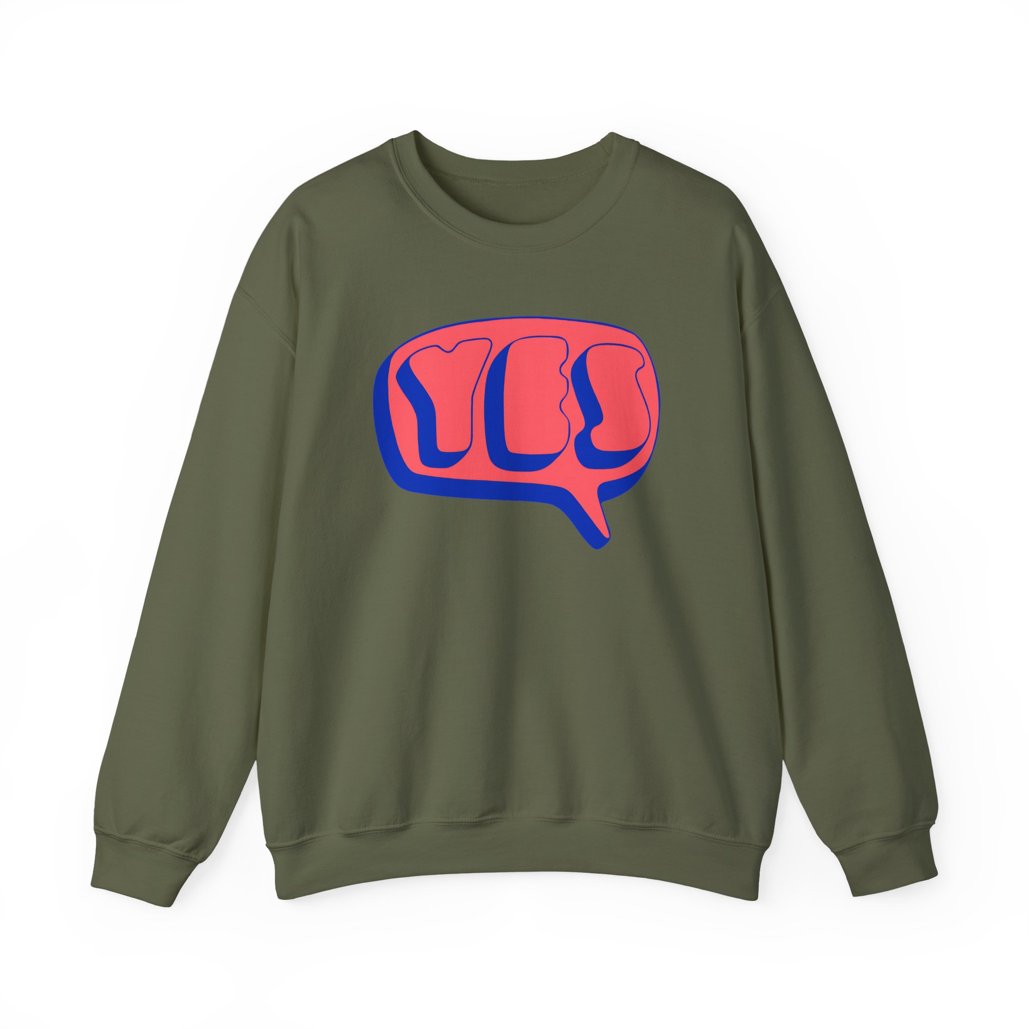 Yes Word Bubble Unisex Heavy Blendâ„¢ Crewneck Sweatshirt