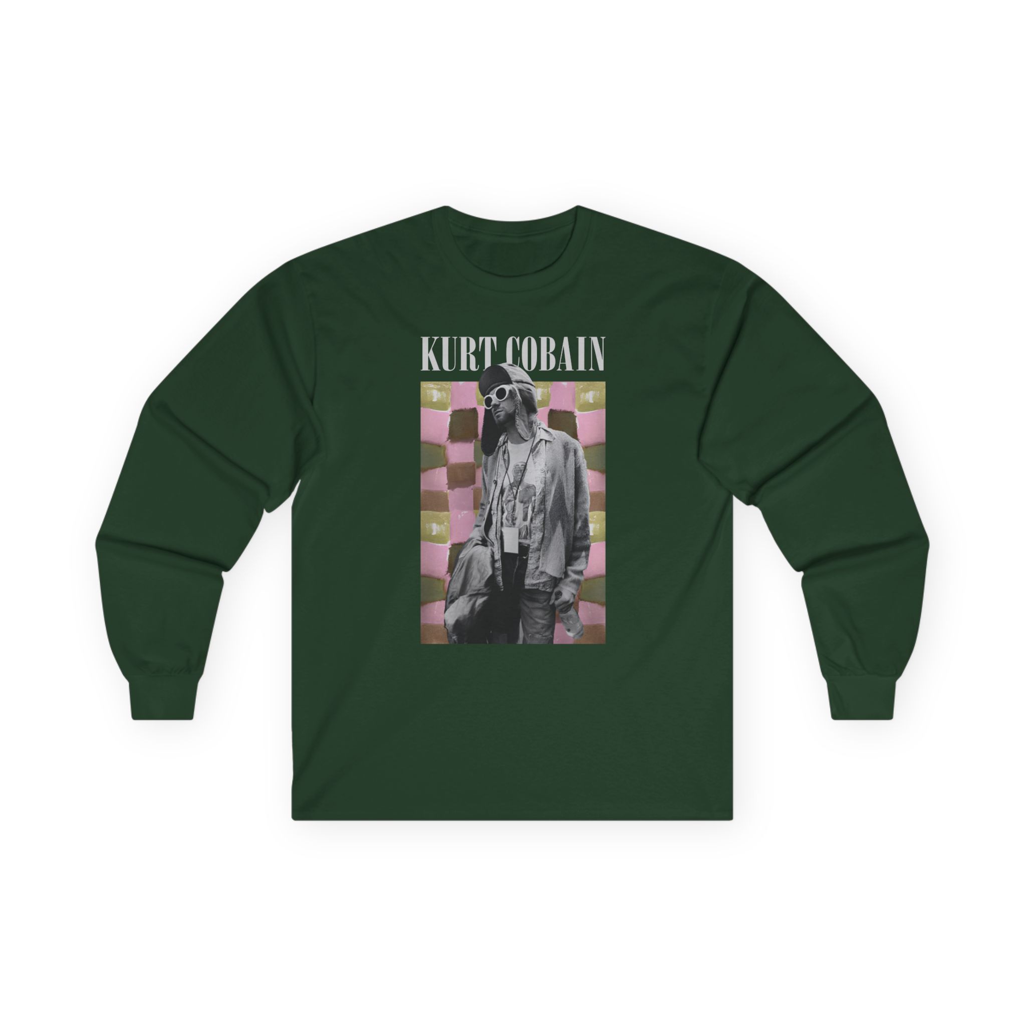 Kurt Cobain Checkered Unisex Ultra Cotton Long Sleeve Tee