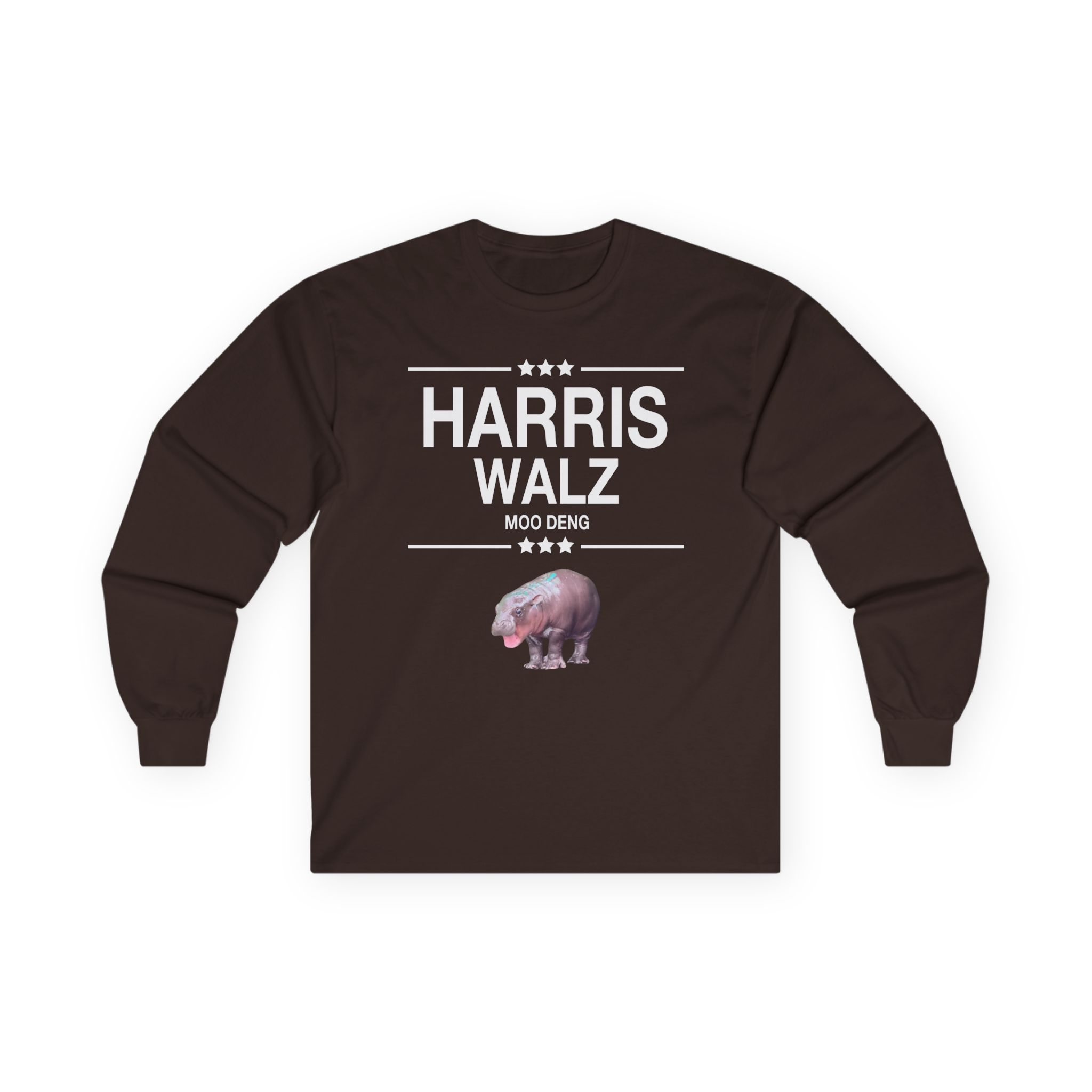 Moo Deng for Vice Vice President 2024 Unisex Ultra Cotton Long Sleeve Tee