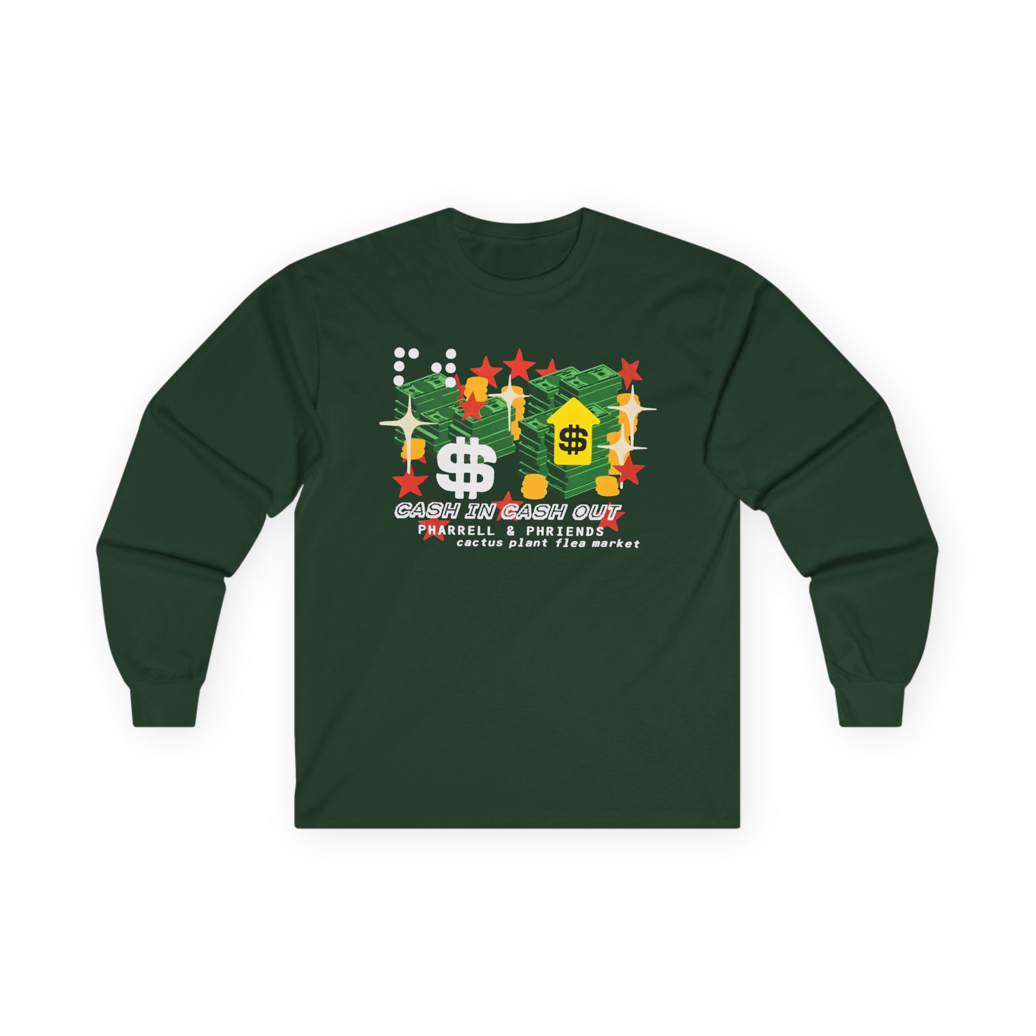 Pharrell Williams Cash in Cash Out Unisex Ultra Cotton Long Sleeve Tee