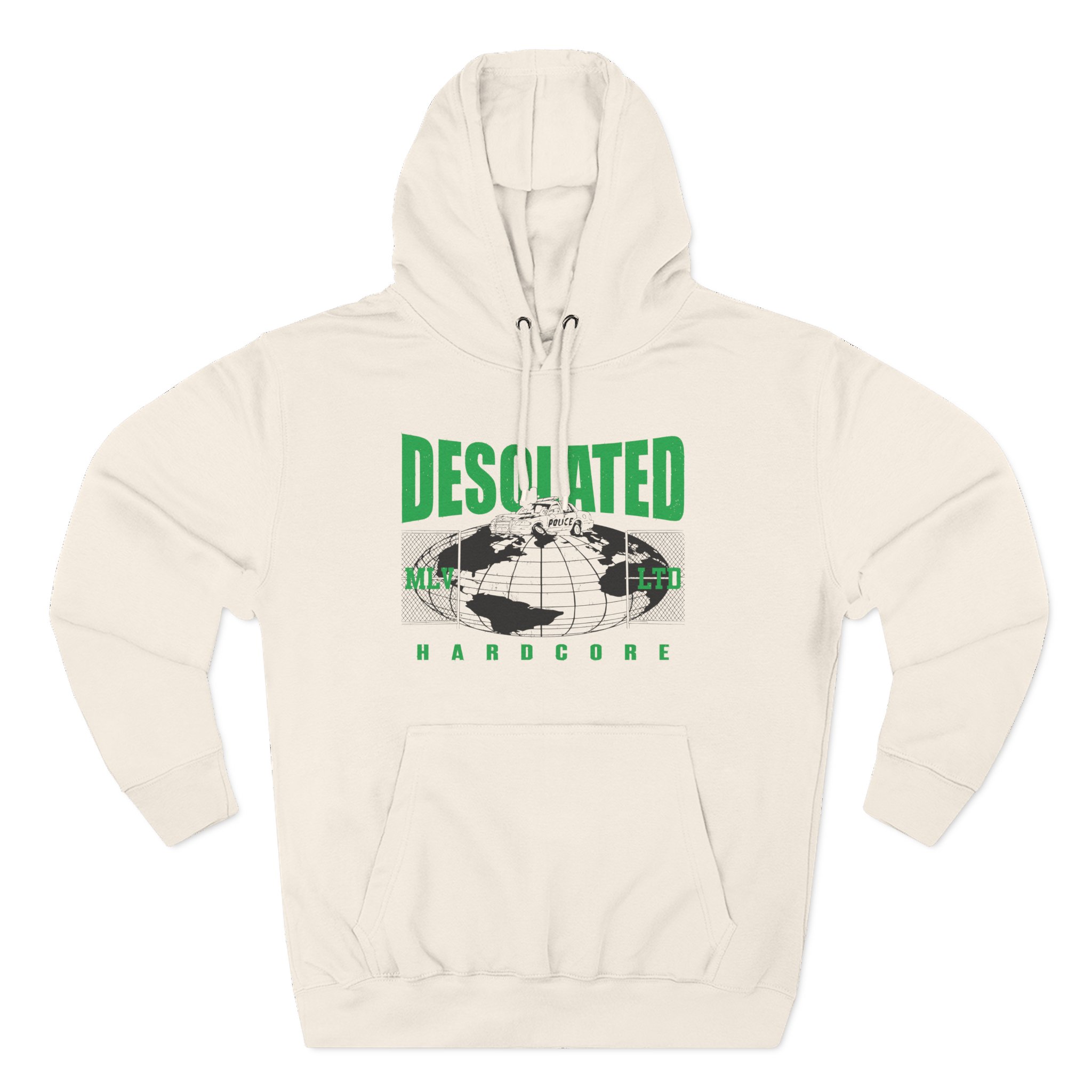 Desolated World Three-Panel Fleece Hoodie