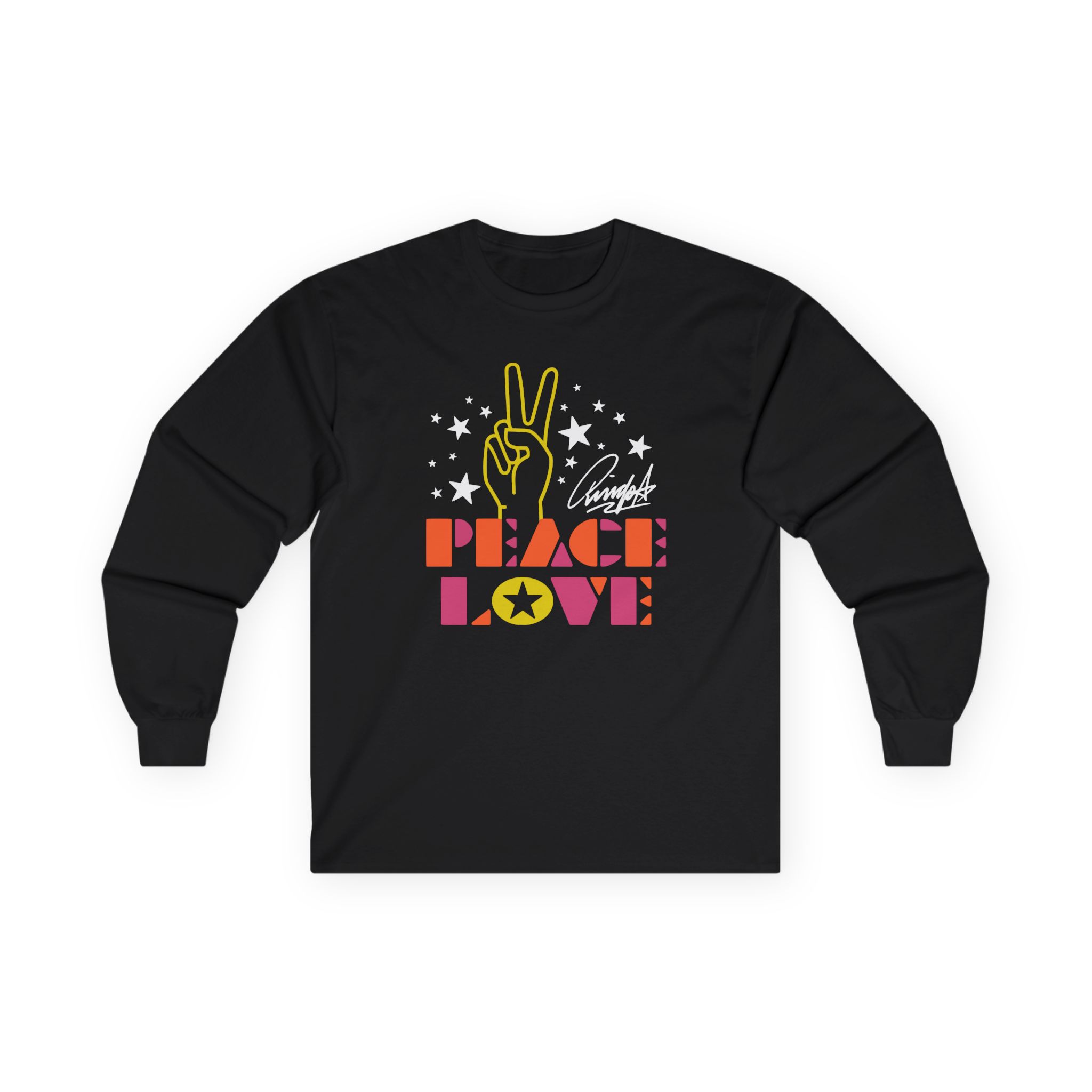 Ringo Starr Peace & Love Peace Sign Unisex Ultra Cotton Long Sleeve Tee