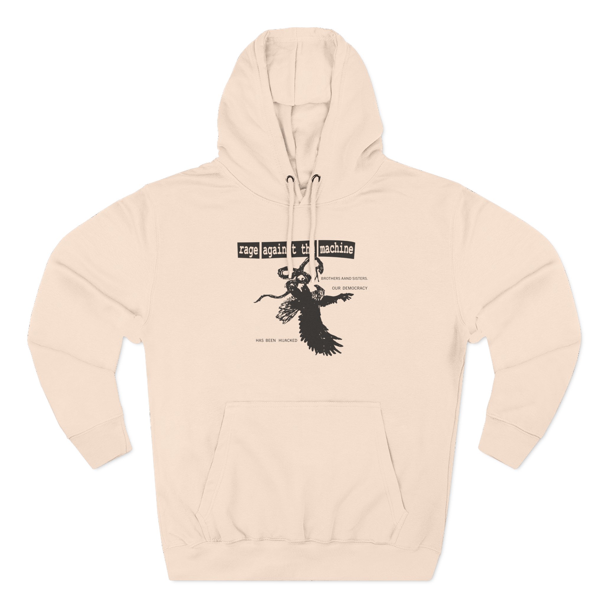 Rage Against the Machine Our Democracy Has Been Hijacked Three-Panel Fleece Hoodie