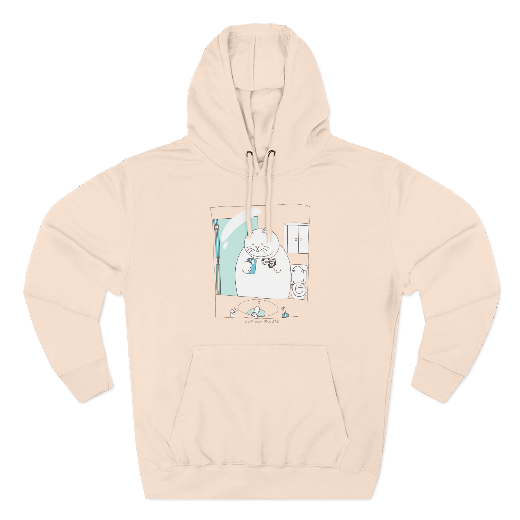 William Osman cat warehouse Three-Panel Fleece Hoodie