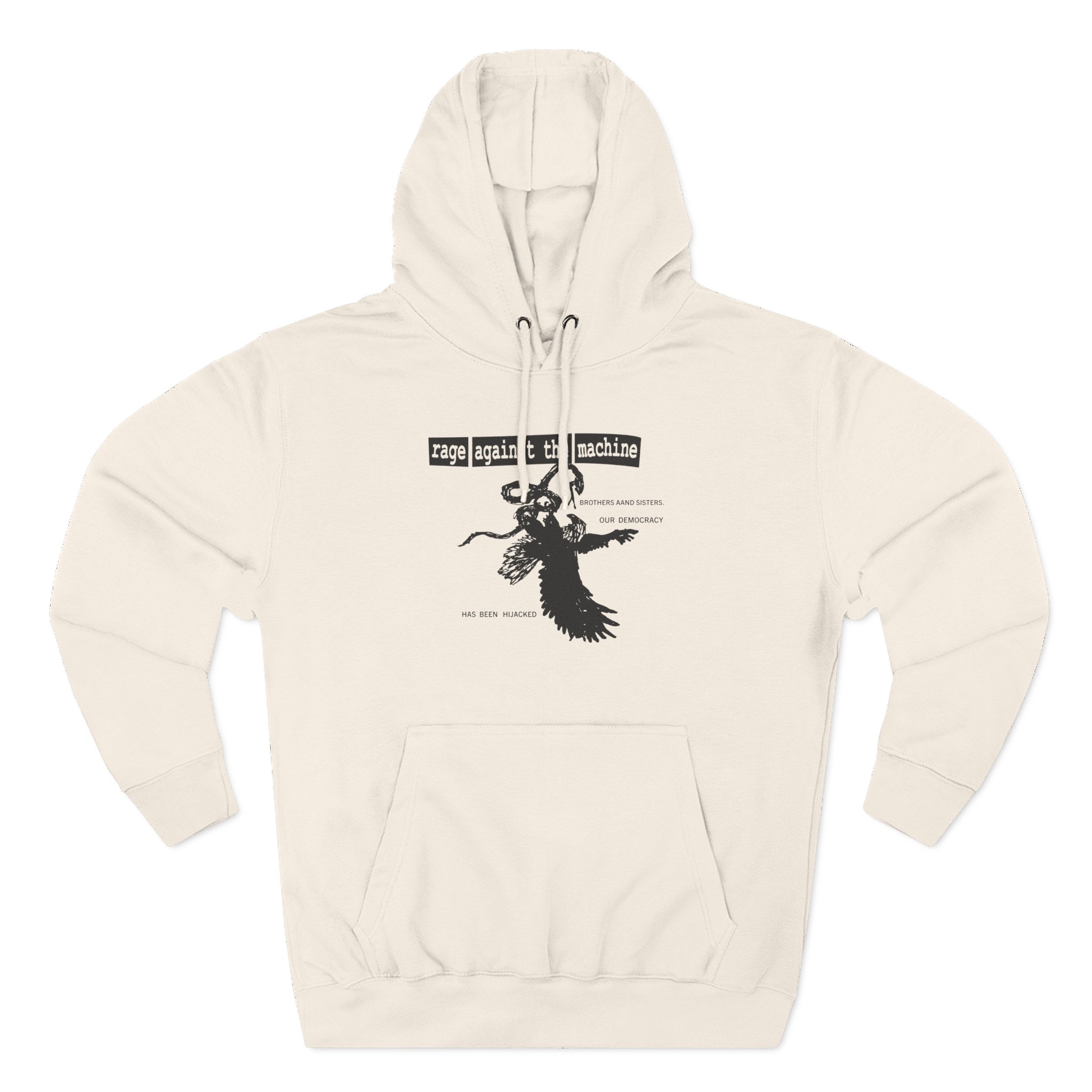 Rage Against the Machine Our Democracy Has Been Hijacked Three-Panel Fleece Hoodie