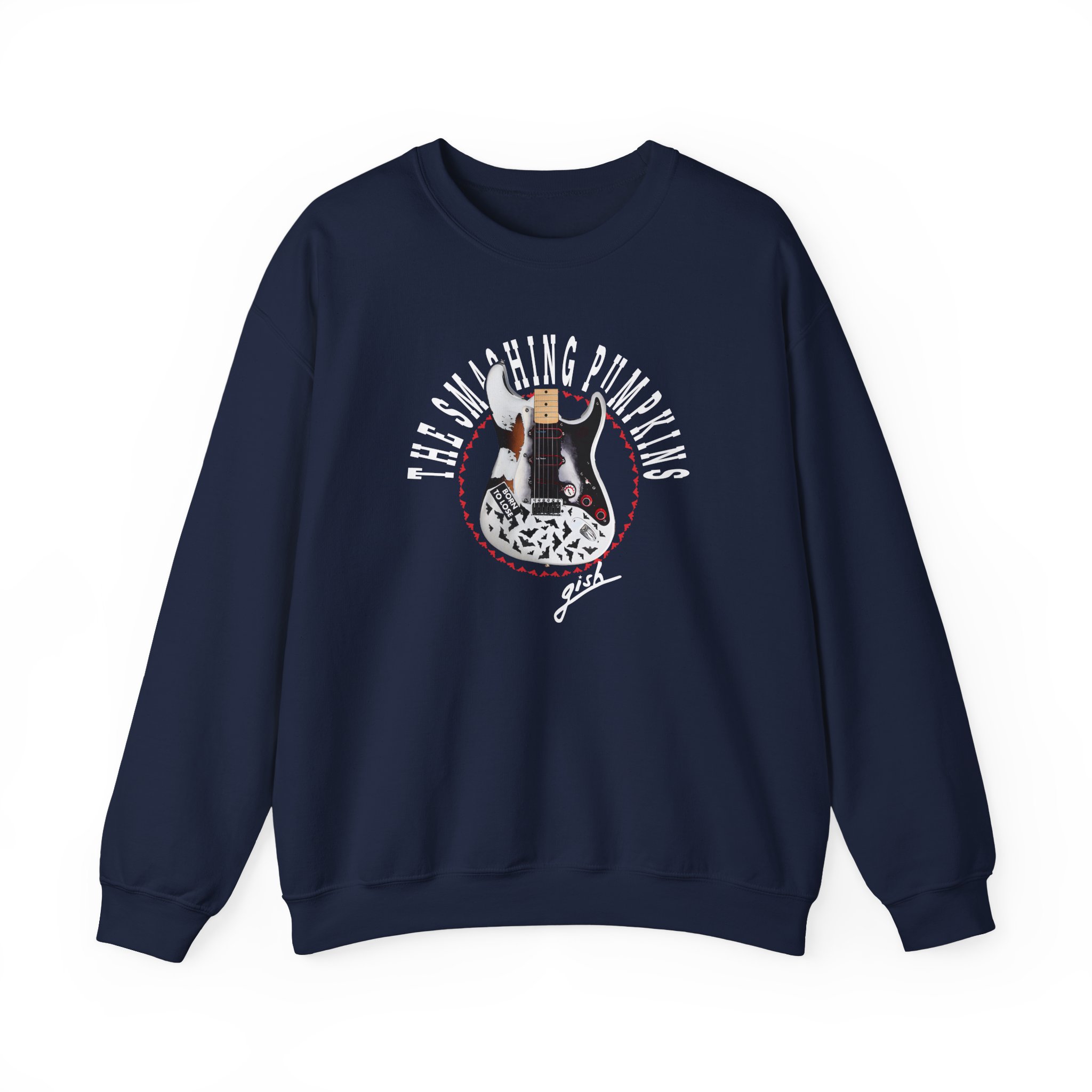 Billy Corgan Smashing Pumpkins Bat Strat Unisex Heavy Blendâ„¢ Crewneck Sweatshirt