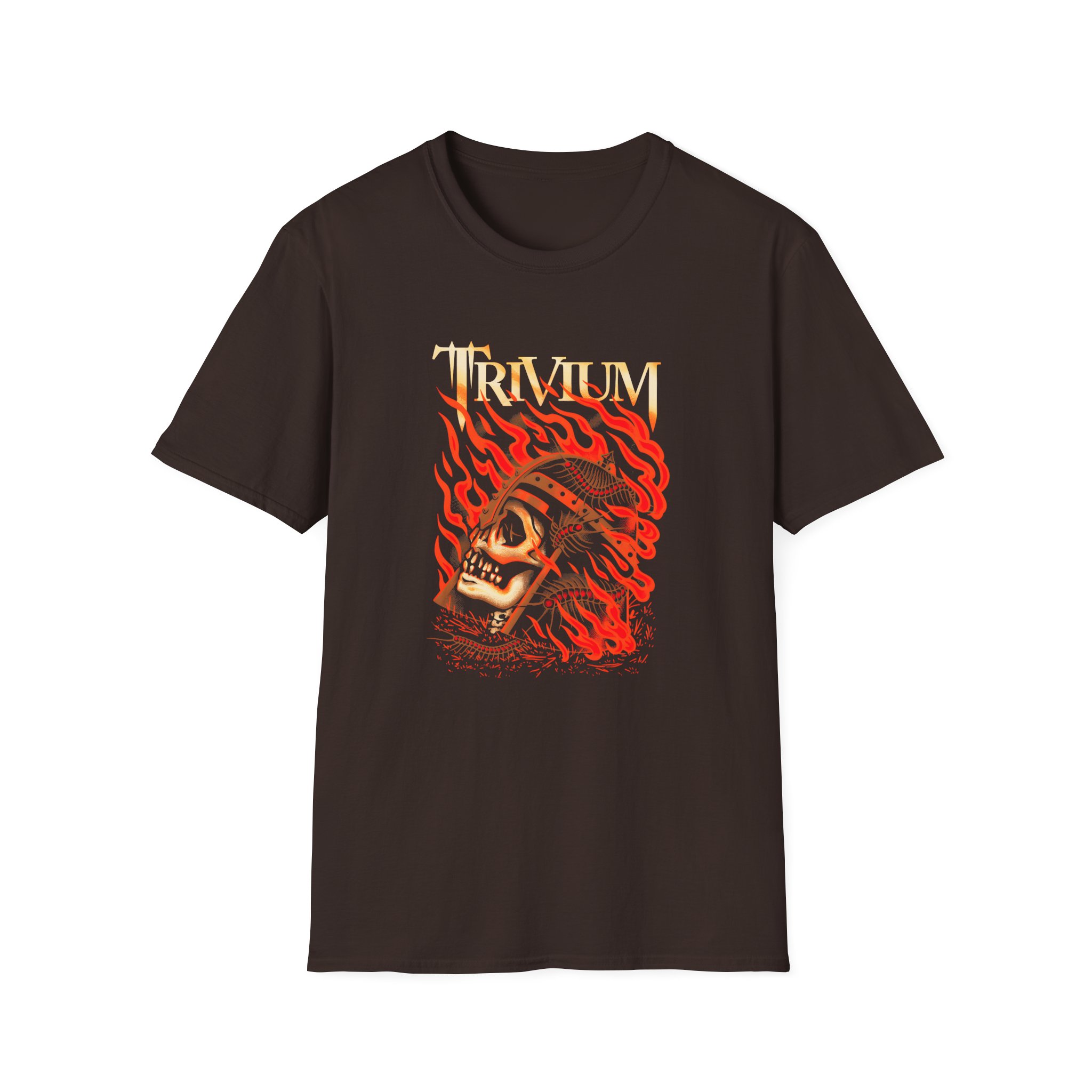 Trivium Flaming Skull Unisex Softstyle T-Shirt