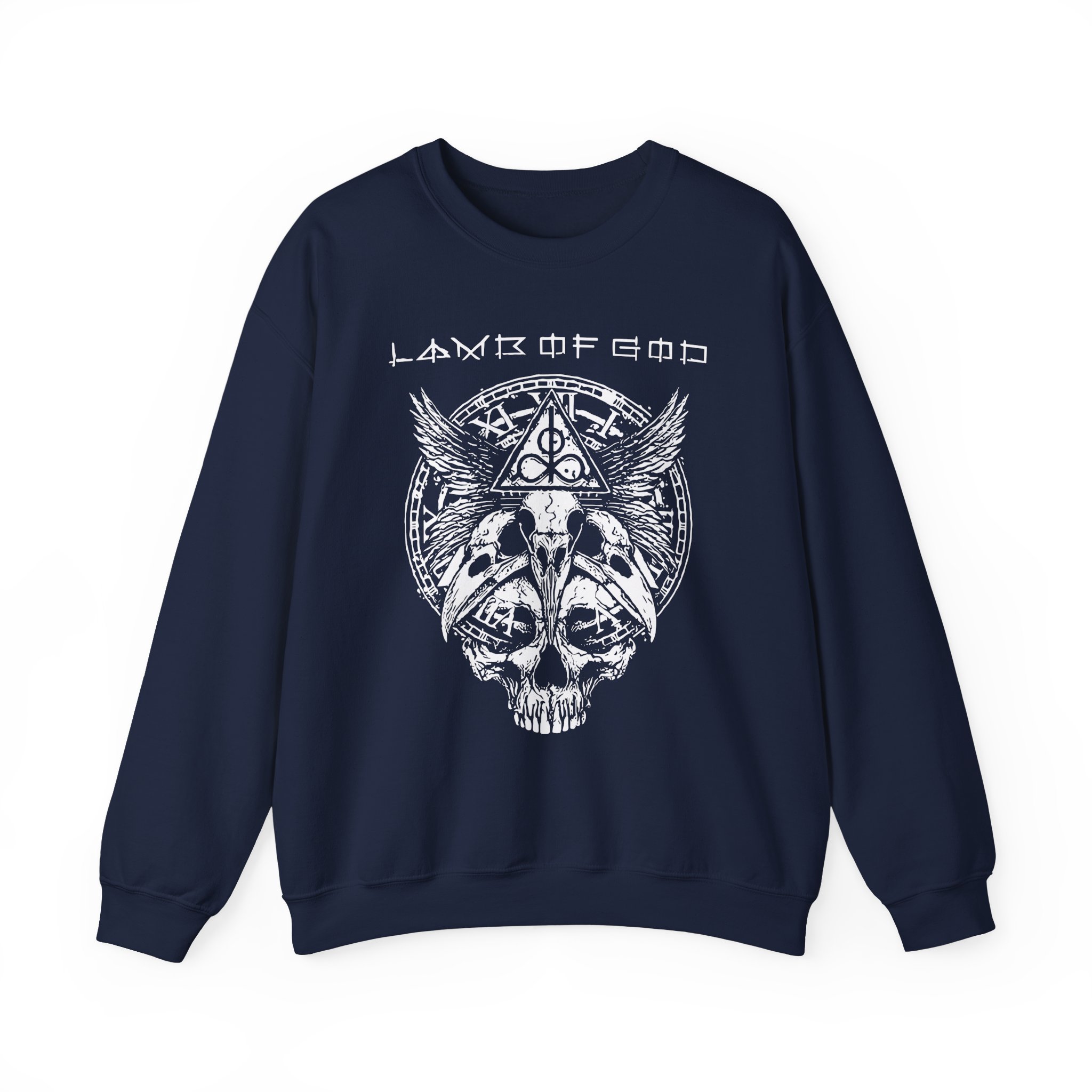 Lamb of God Time Skull Unisex Heavy Blendâ„¢ Crewneck Sweatshirt
