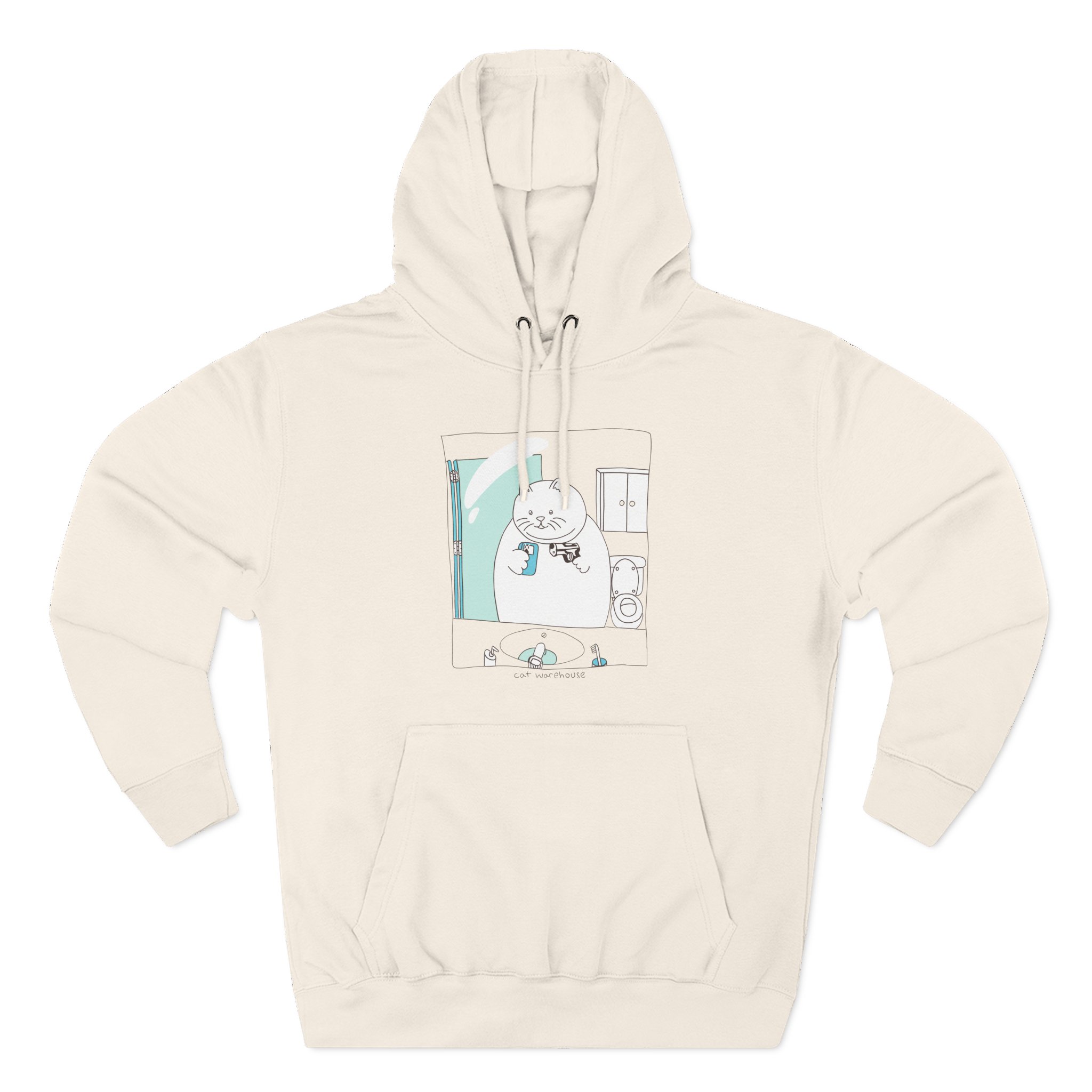William Osman cat warehouse Three-Panel Fleece Hoodie