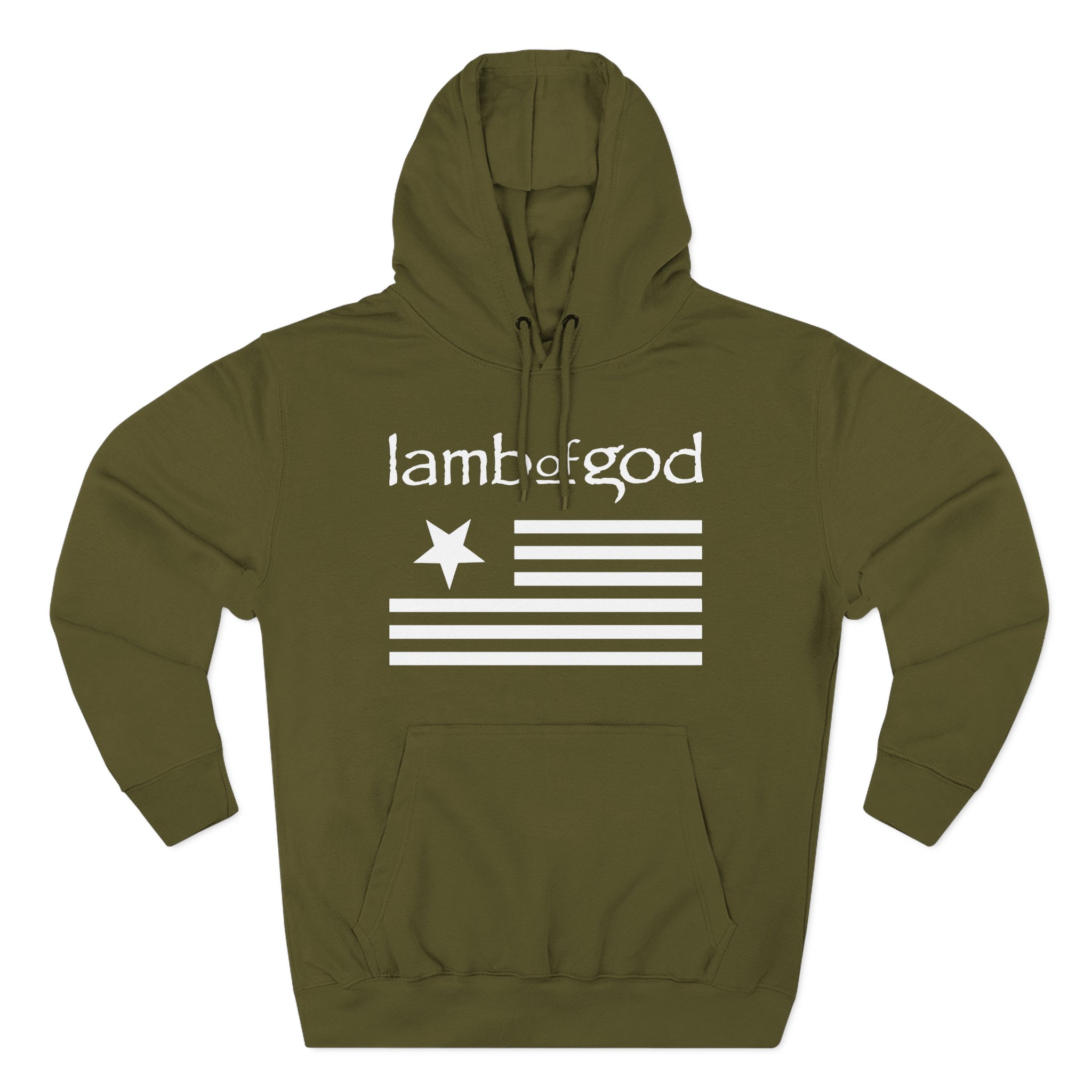Lamb of God Flag Three-Panel Fleece Hoodie