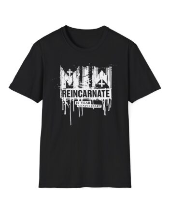 Motionless in White Reincarnate 10 Year Drip Logo Unisex Softstyle T-Shirt