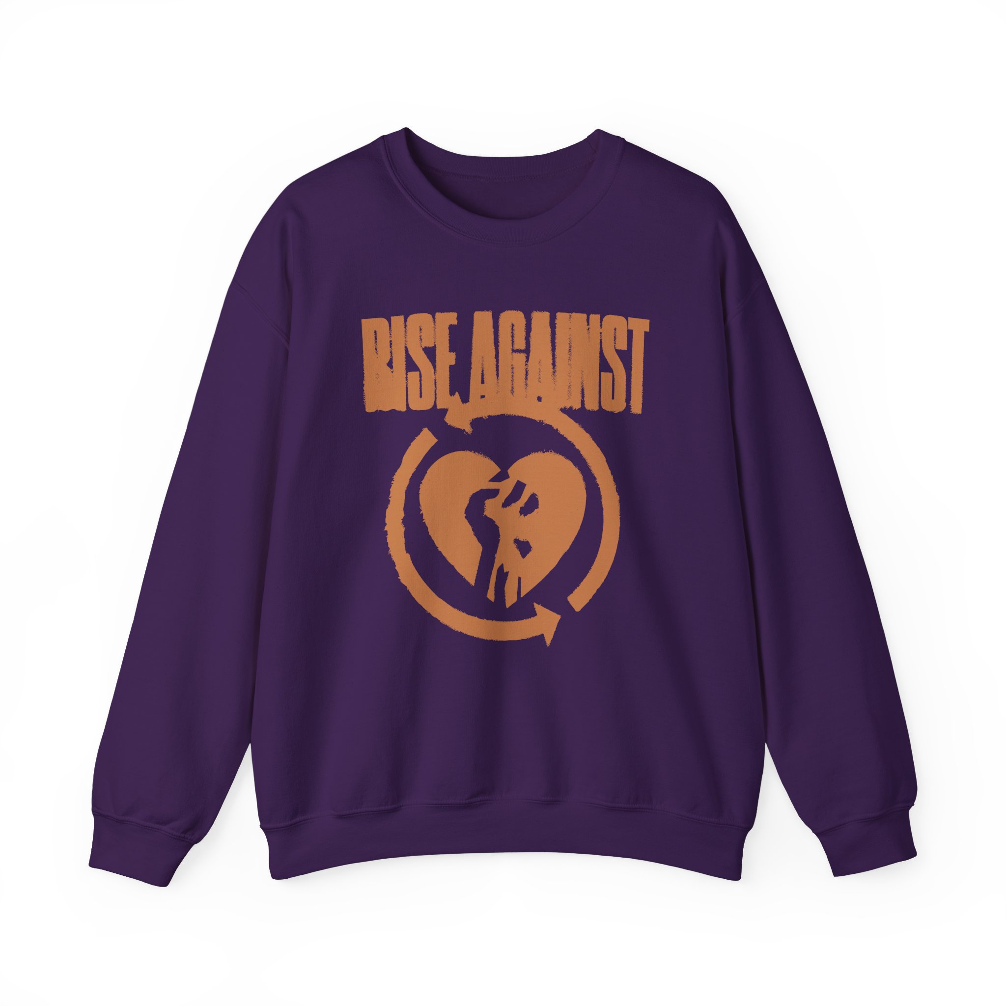 Rise Against Blurred Heartfist Unisex Heavy Blendâ„¢ Crewneck Sweatshirt
