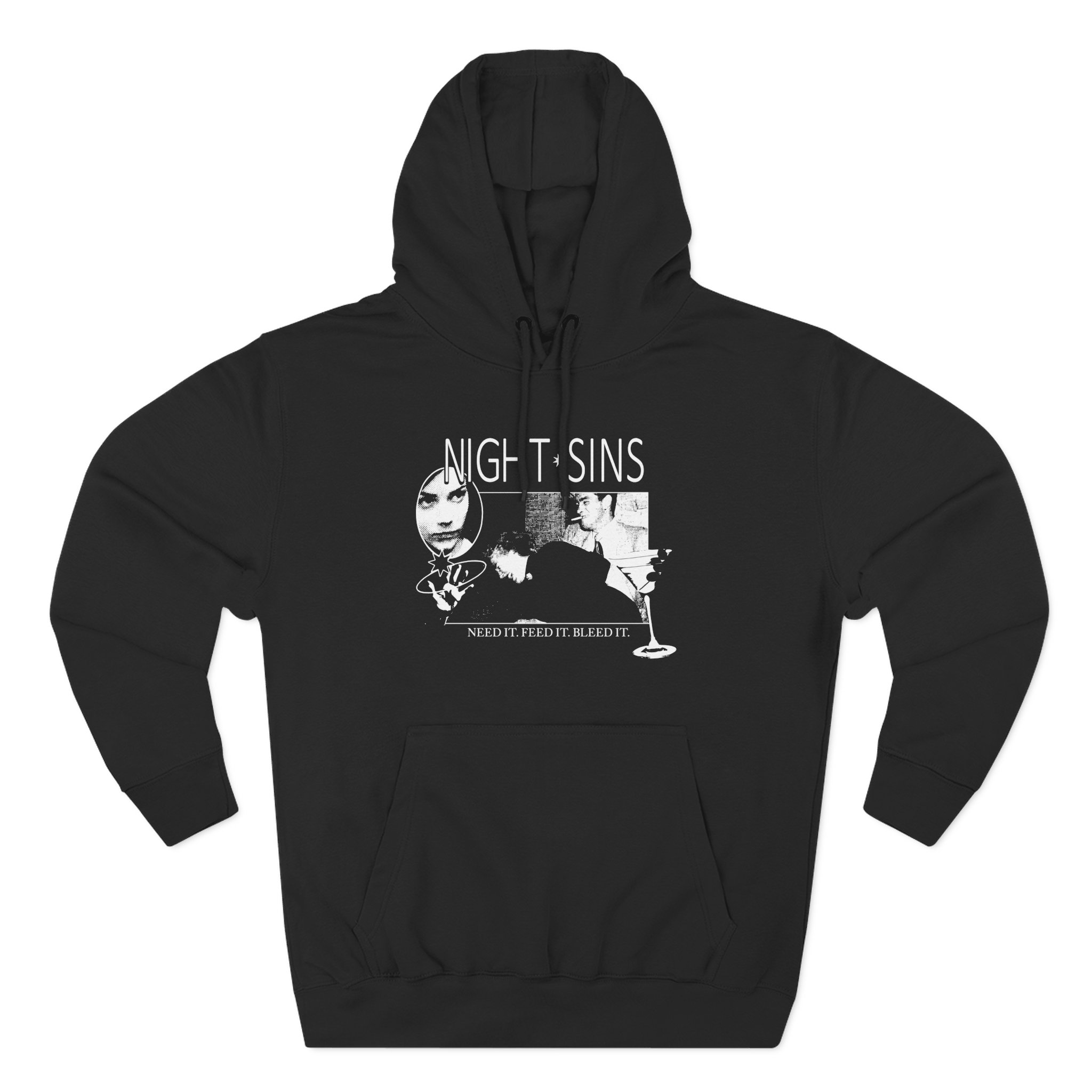 Night Sins Bleed It Three-Panel Fleece Hoodie