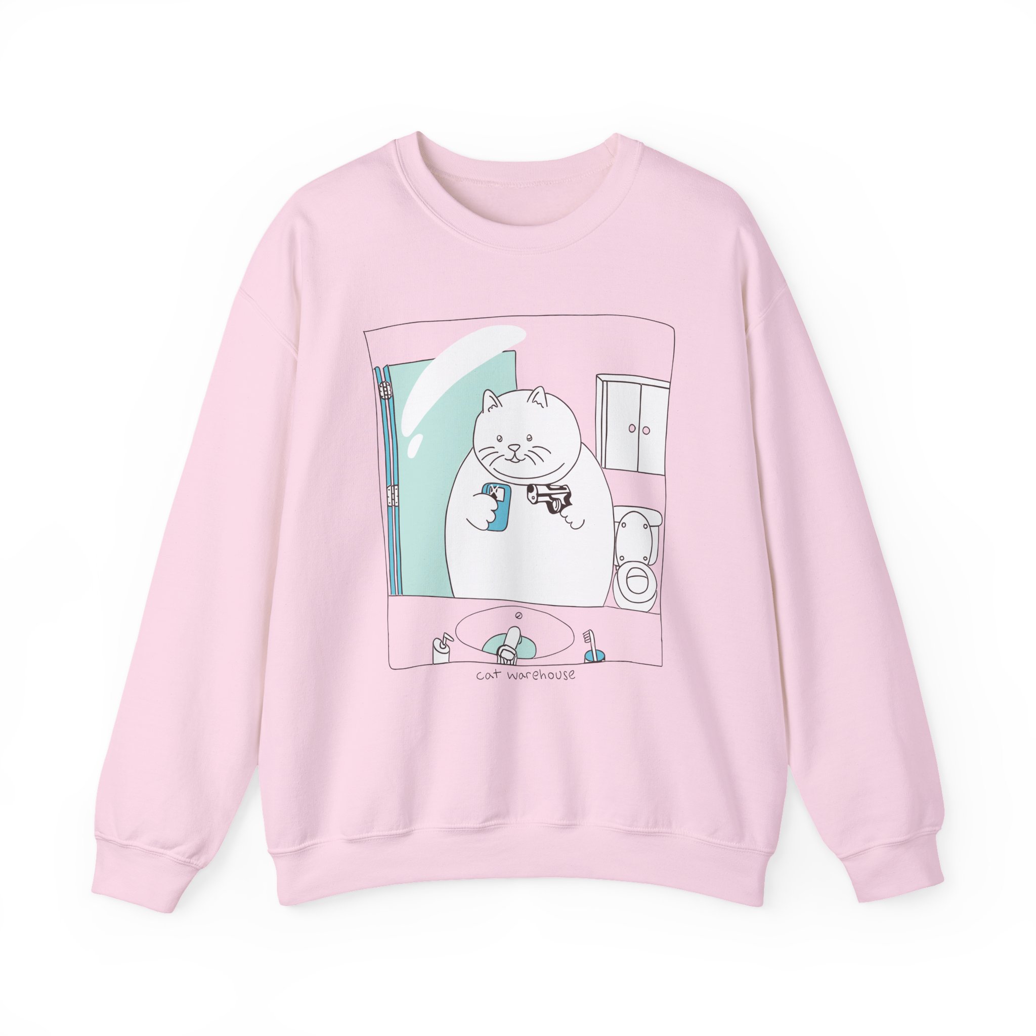 William Osman cat warehouse Unisex Heavy Blendâ„¢ Crewneck Sweatshirt