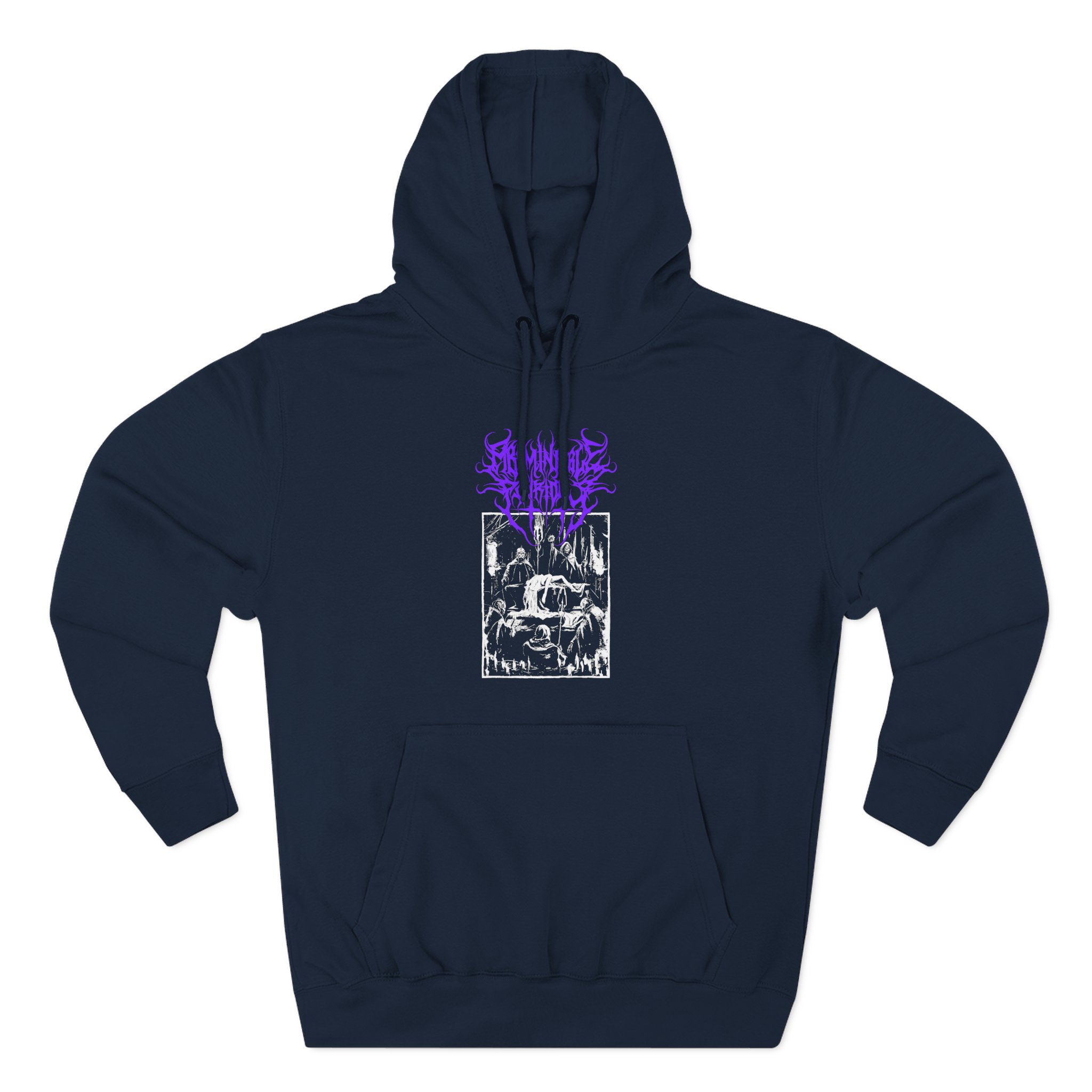 Abominable Putridity Digital Unholy Purple Logo Three-Panel Fleece Hoodie