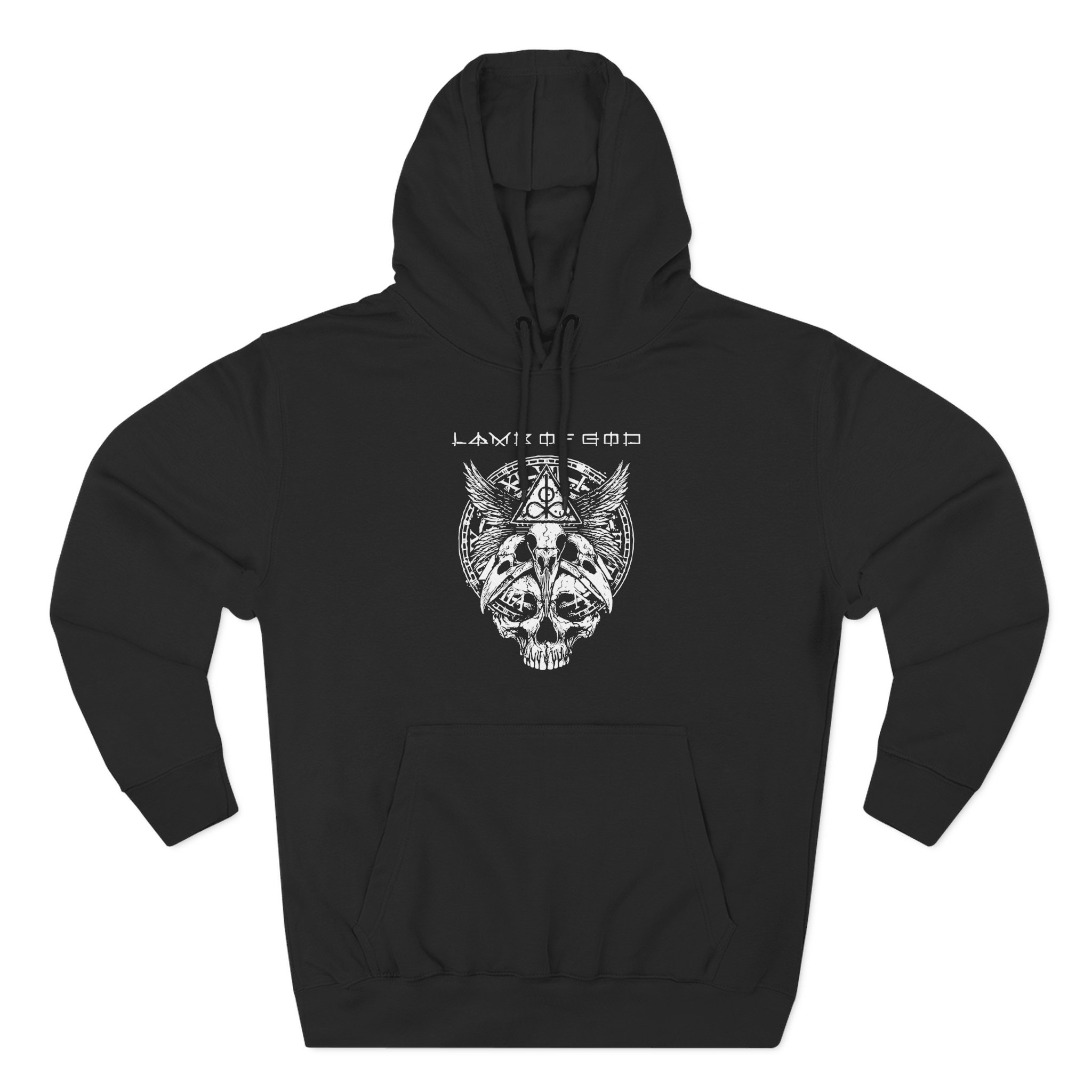 Lamb of God Time Skull Three-Panel Fleece Hoodie