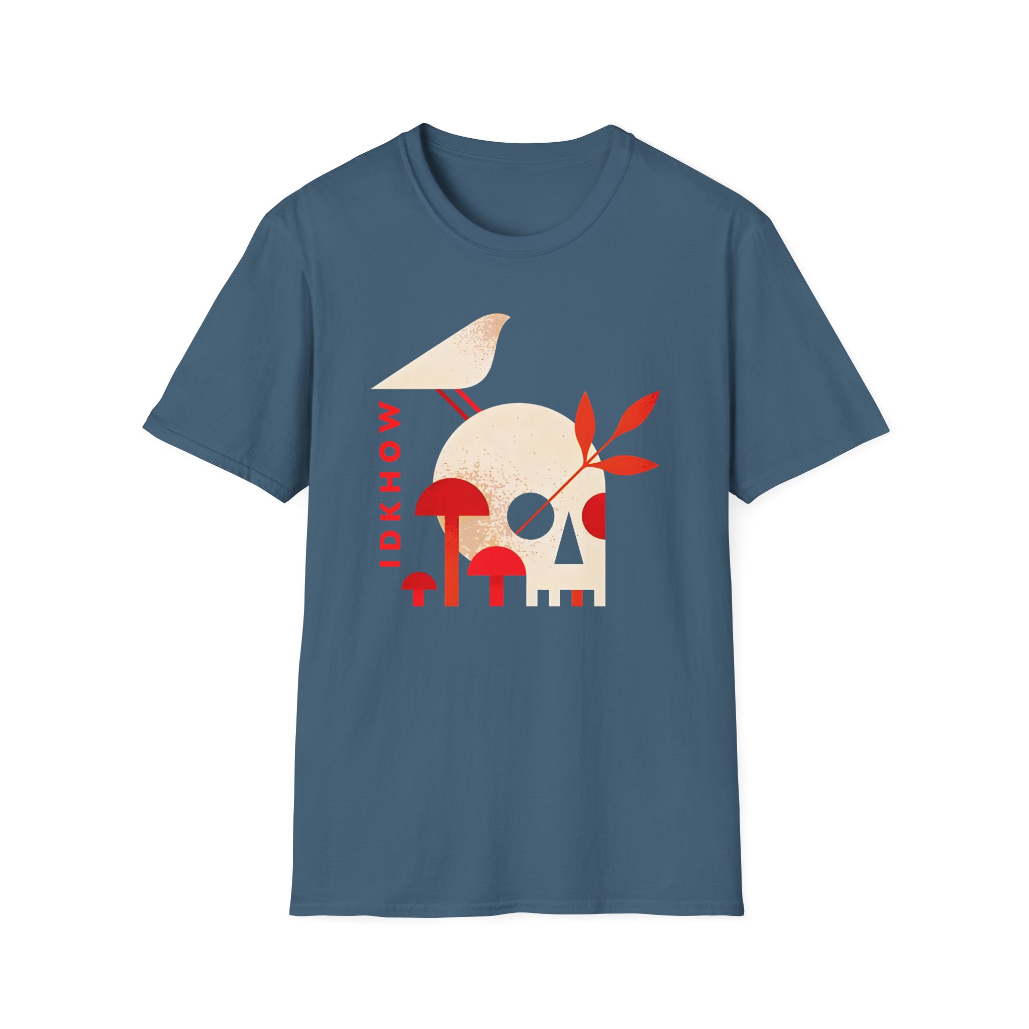 iDKHOW Skull Mushroom Unisex Softstyle T-Shirt