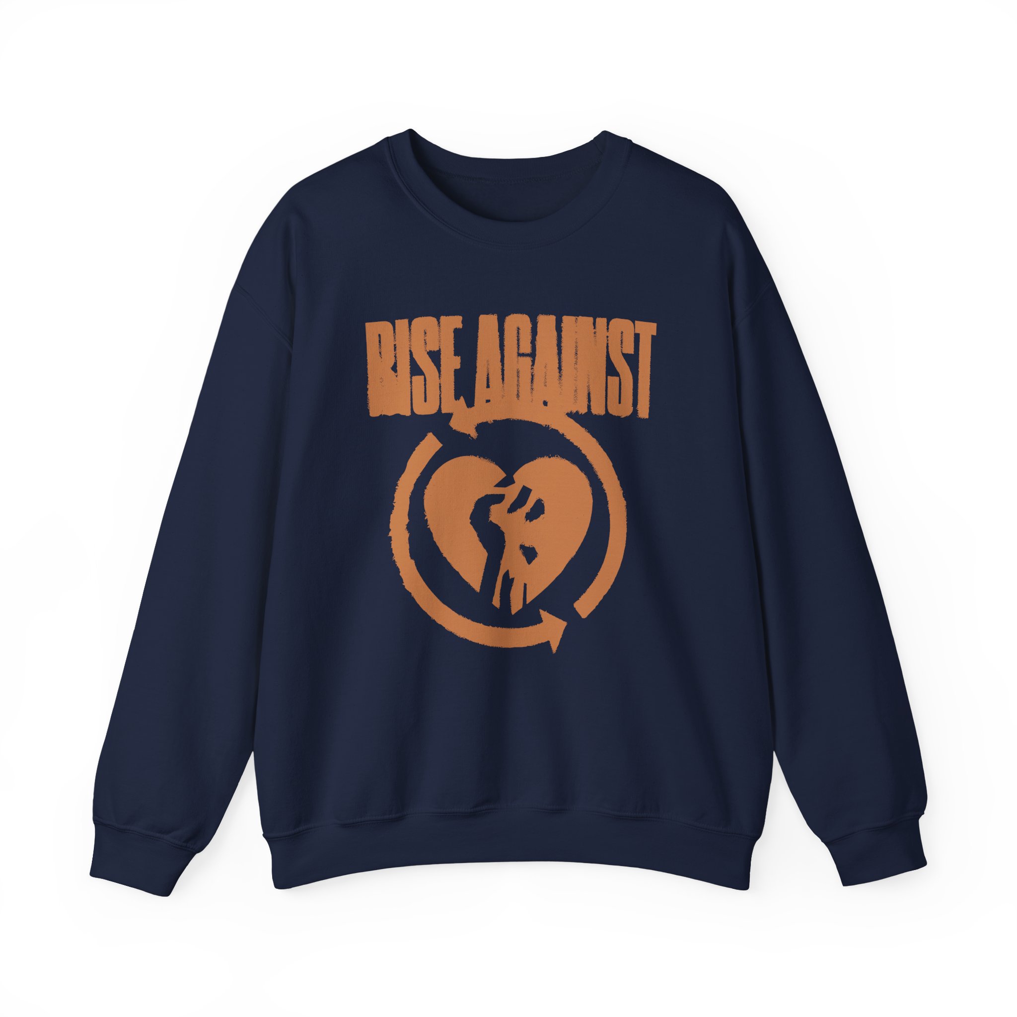 Rise Against Blurred Heartfist Unisex Heavy Blendâ„¢ Crewneck Sweatshirt