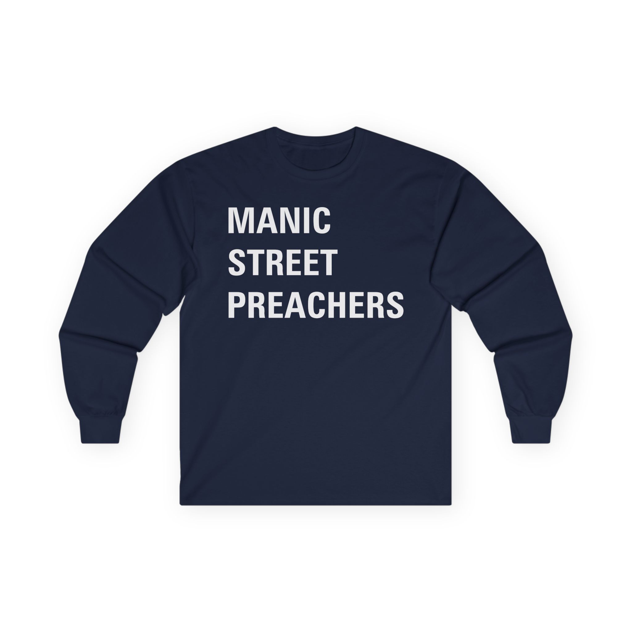 Manic Street Preachers Block Logo Unisex Ultra Cotton Long Sleeve Tee