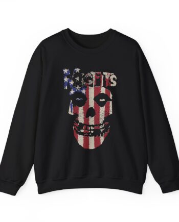 Misfits Stars and Stripes Fiend Skull Unisex Heavy Blend™ Crewneck Sweatshirt