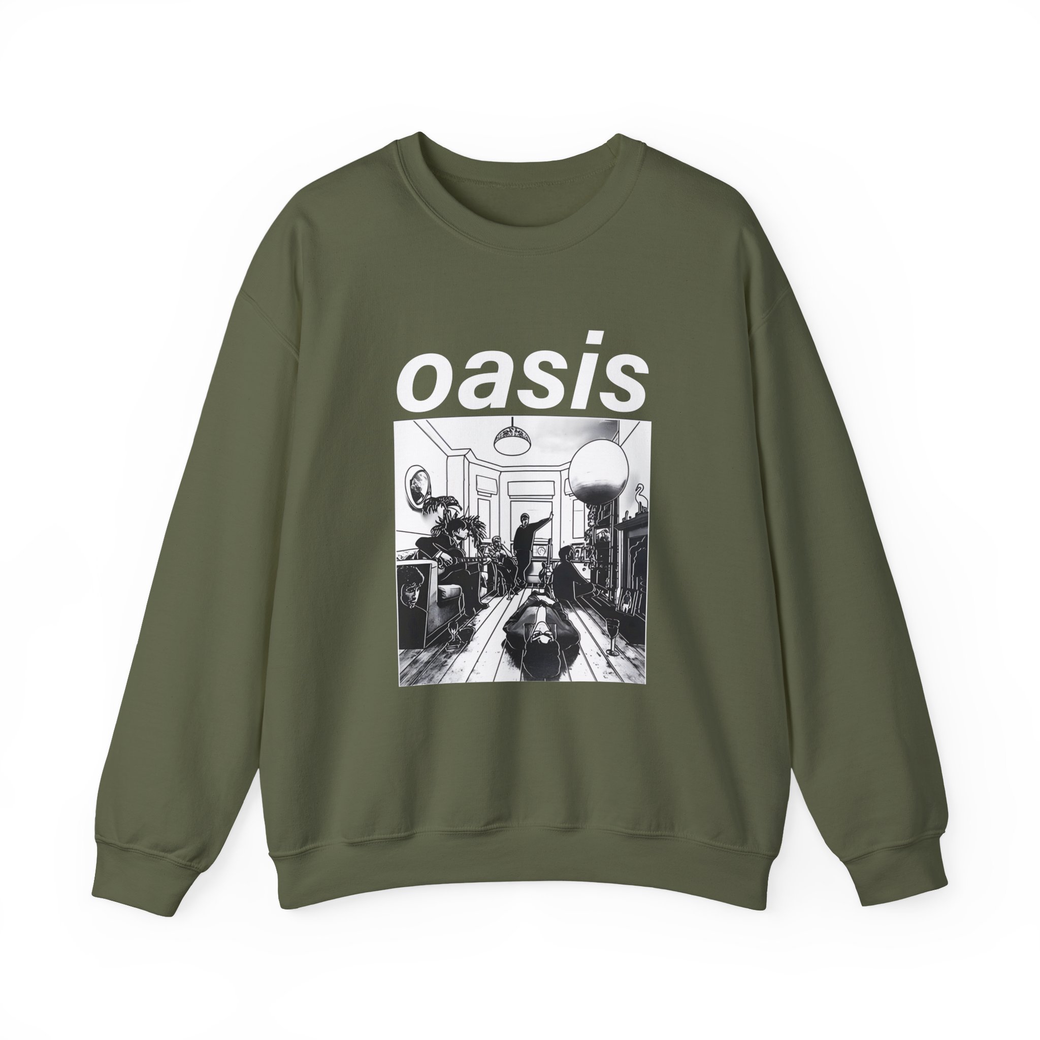 Oasis Definitely Maybe Artwork Unisex Heavy Blendâ„¢ Crewneck Sweatshirt