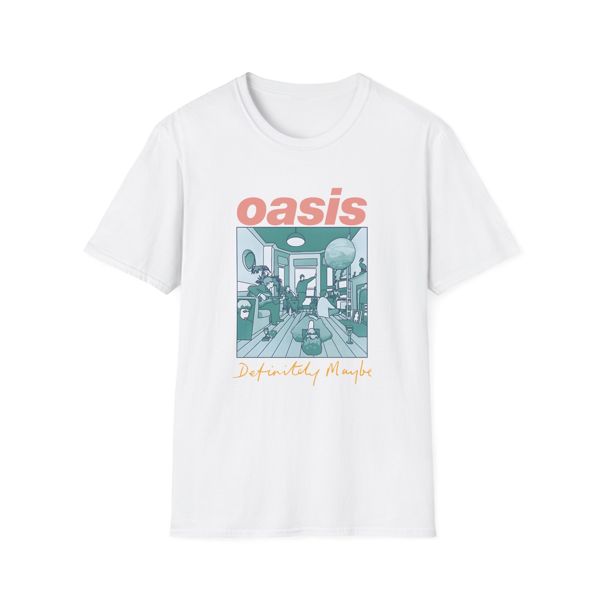 Oasis Definitely Maybe Artwork Unisex Softstyle T-Shirt