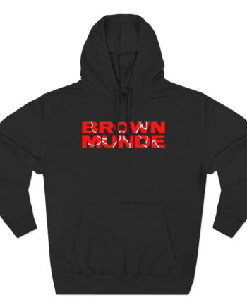 AP Dhillon Brown Munde Three-Panel Fleece Hoodie