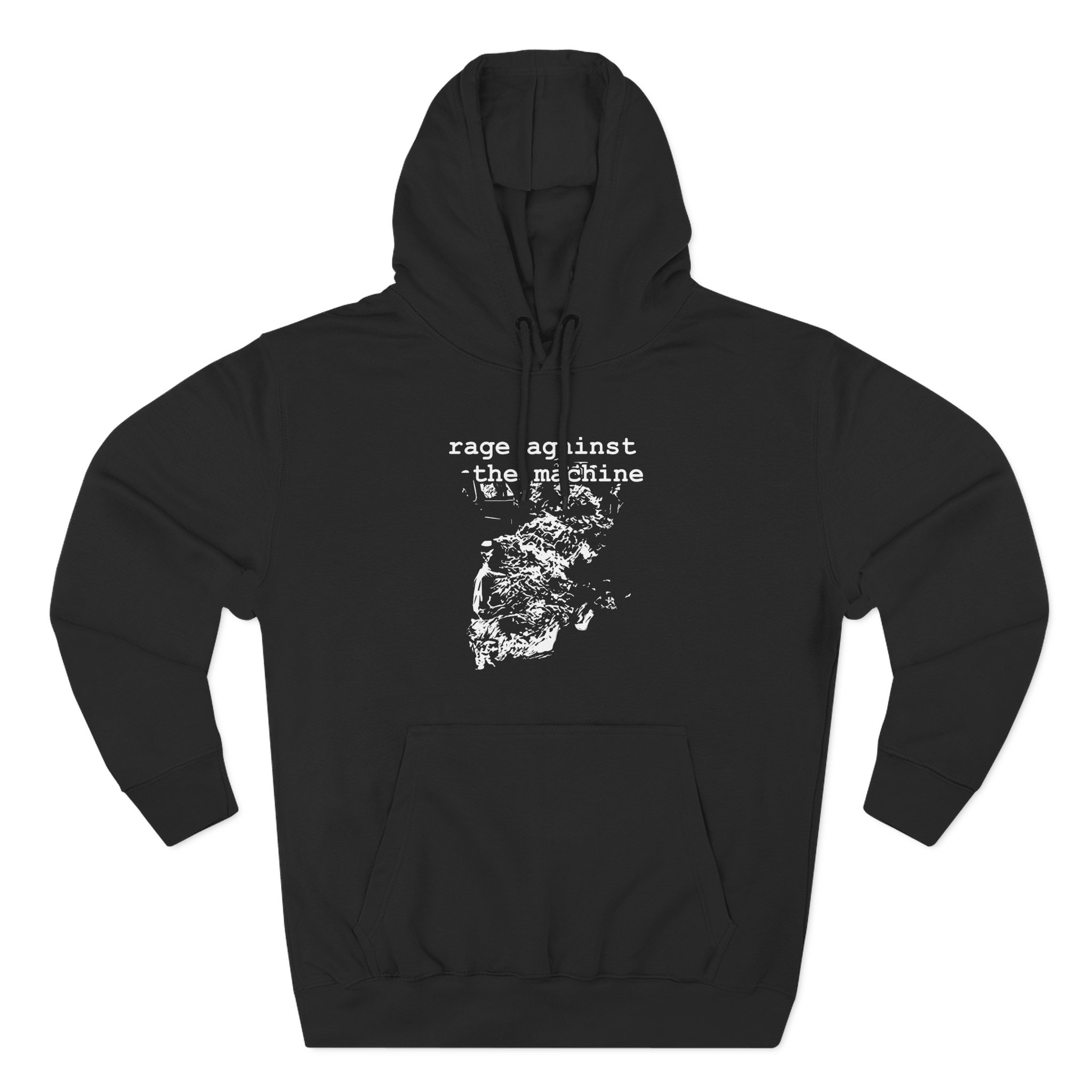 Rage Against the Machine Ratm Cover Tracklist Three-Panel Fleece Hoodie