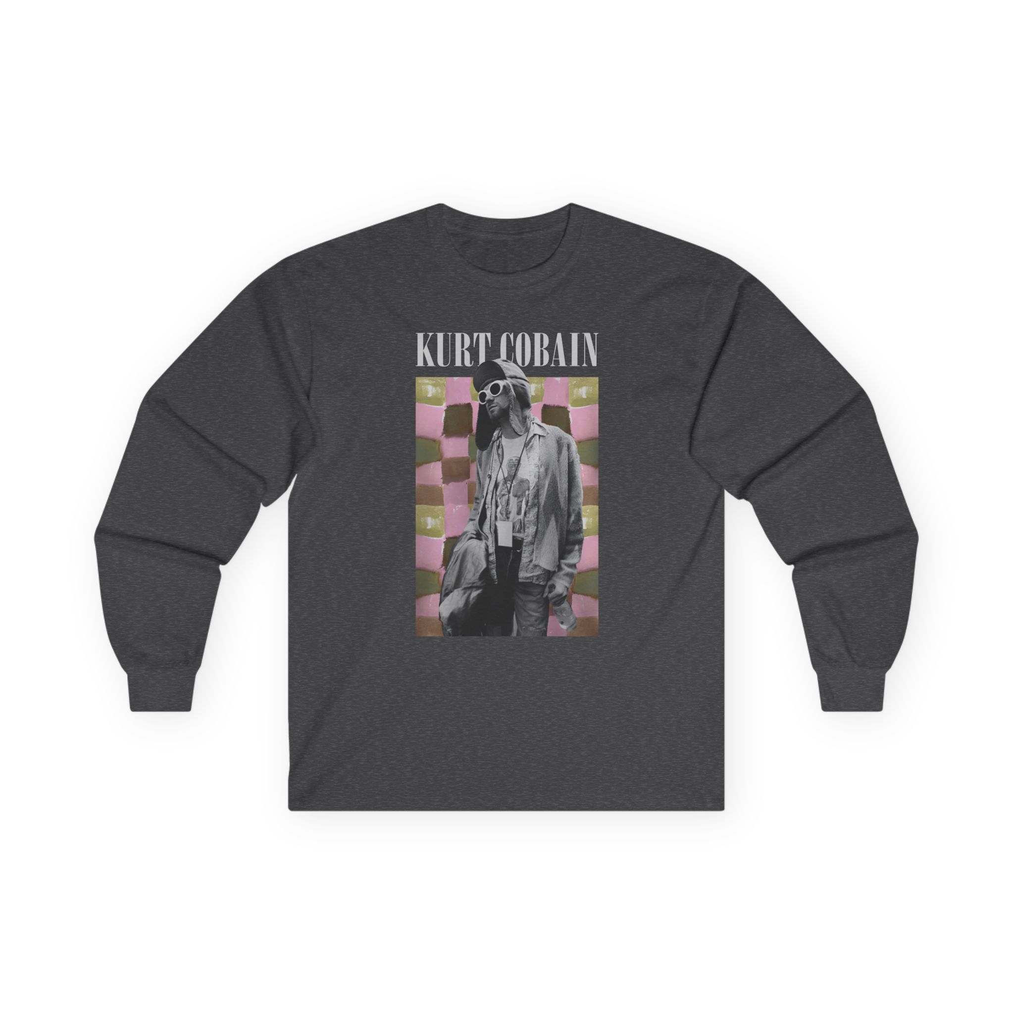 Kurt Cobain Checkered Unisex Ultra Cotton Long Sleeve Tee