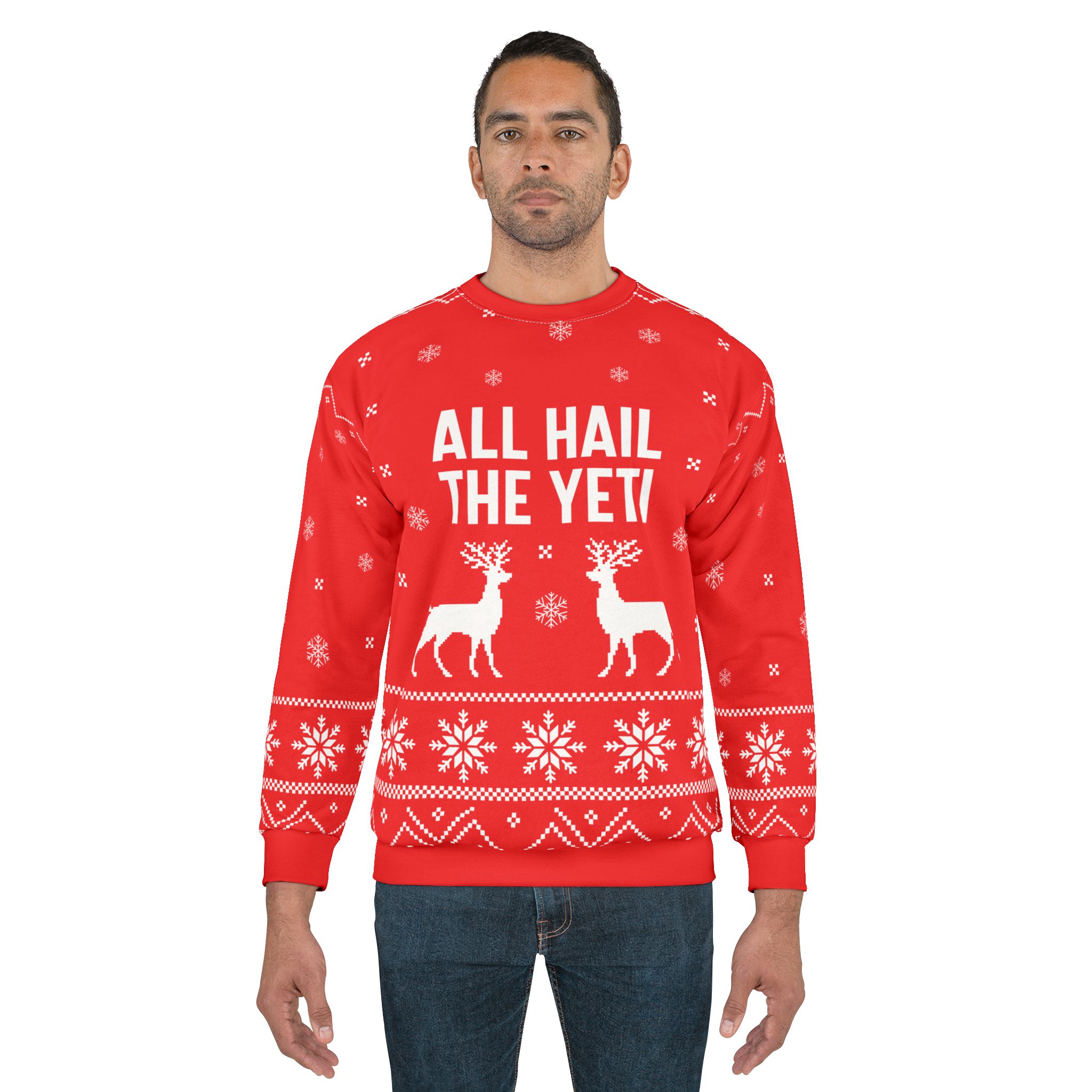 All Hail the Yeti Unisex Sweatshirt (AOP)