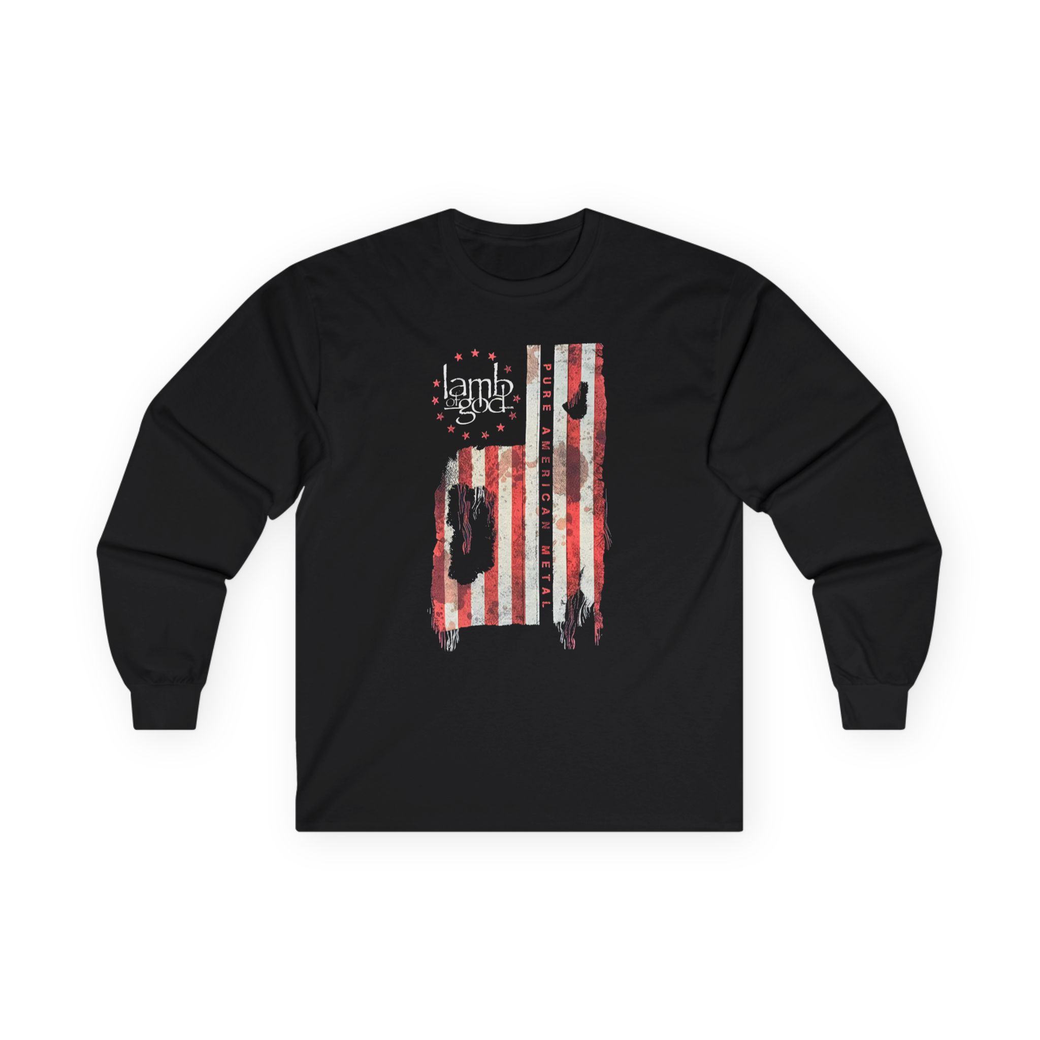 Lamb of God Pure American Metal Flag Unisex Ultra Cotton Long Sleeve Tee