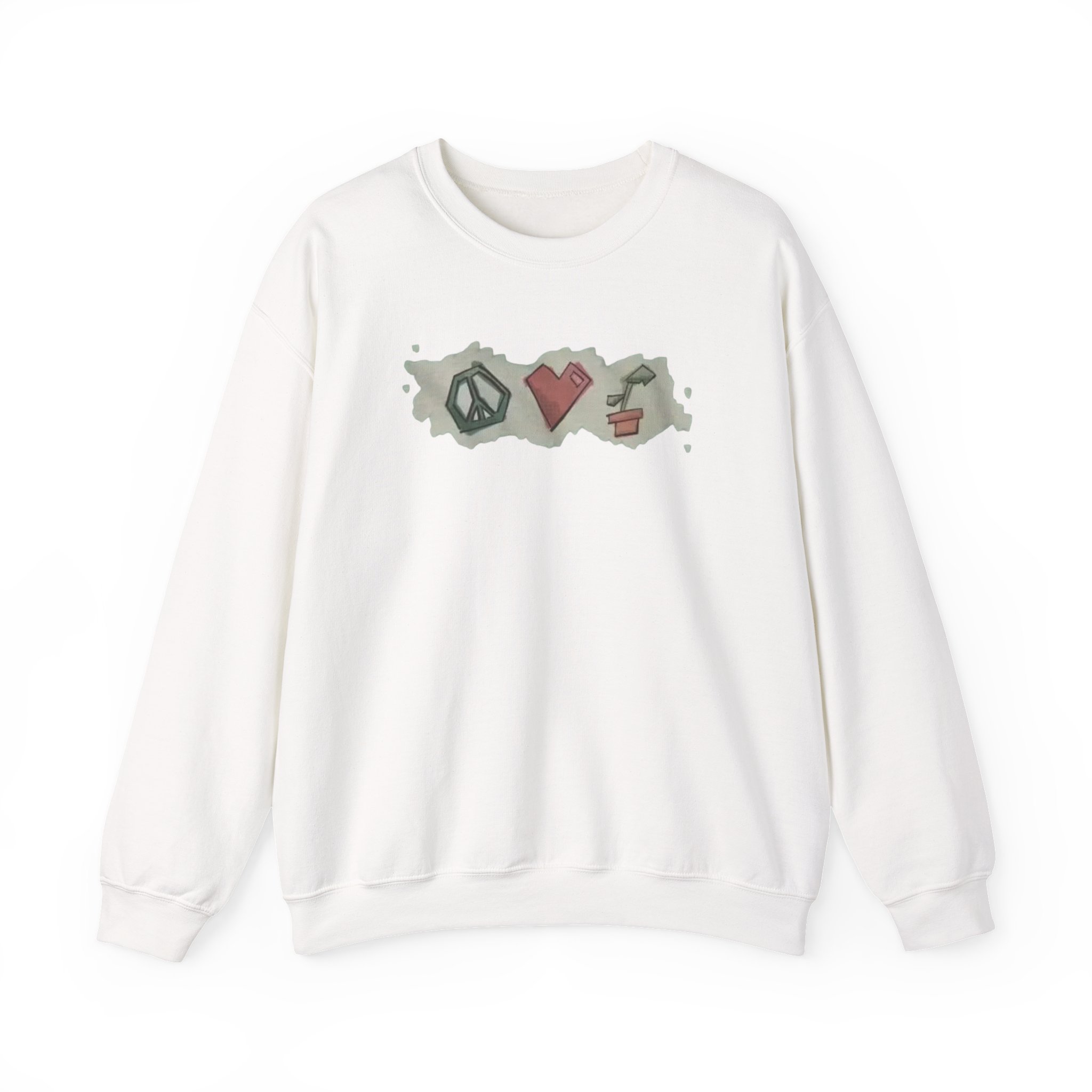 Mumbo Jumbo Peace, Love and Plants Unisex Heavy Blendâ„¢ Crewneck Sweatshirt