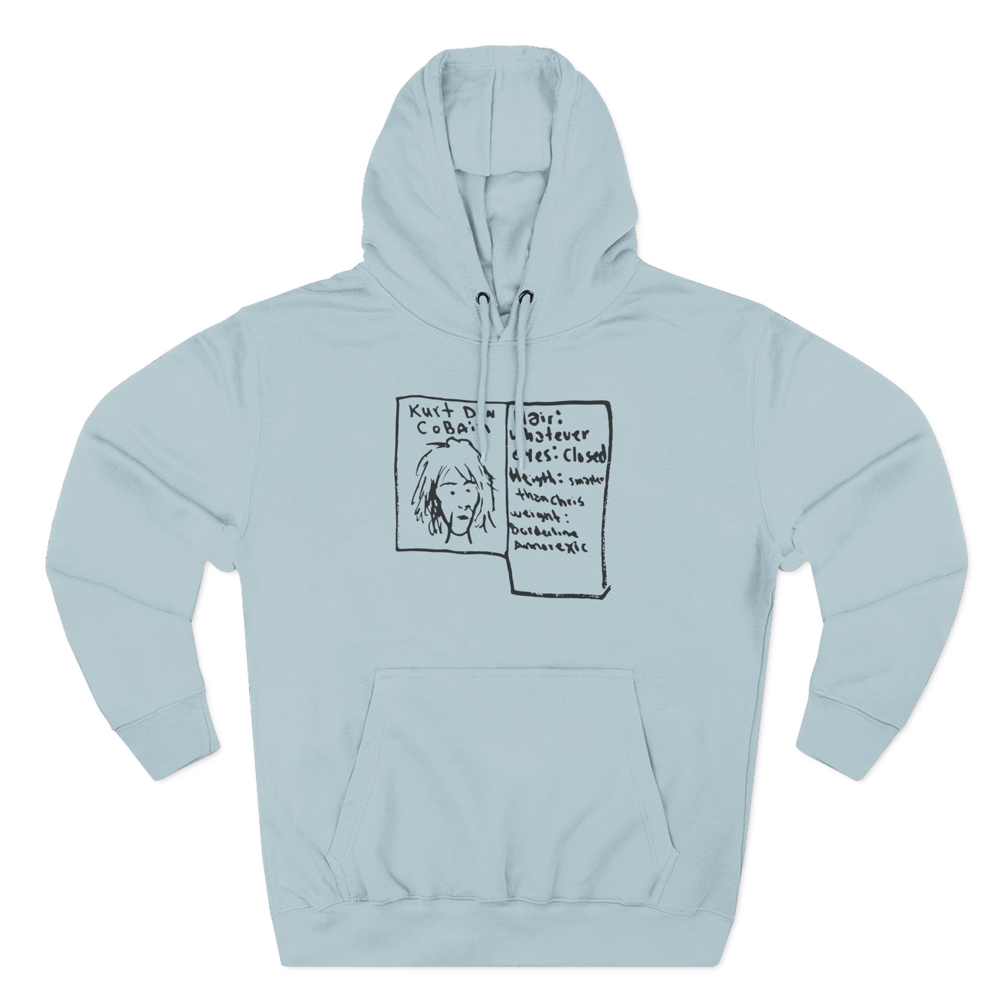 Kurt Cobain Kurt Don Profile Three-Panel Fleece Hoodie
