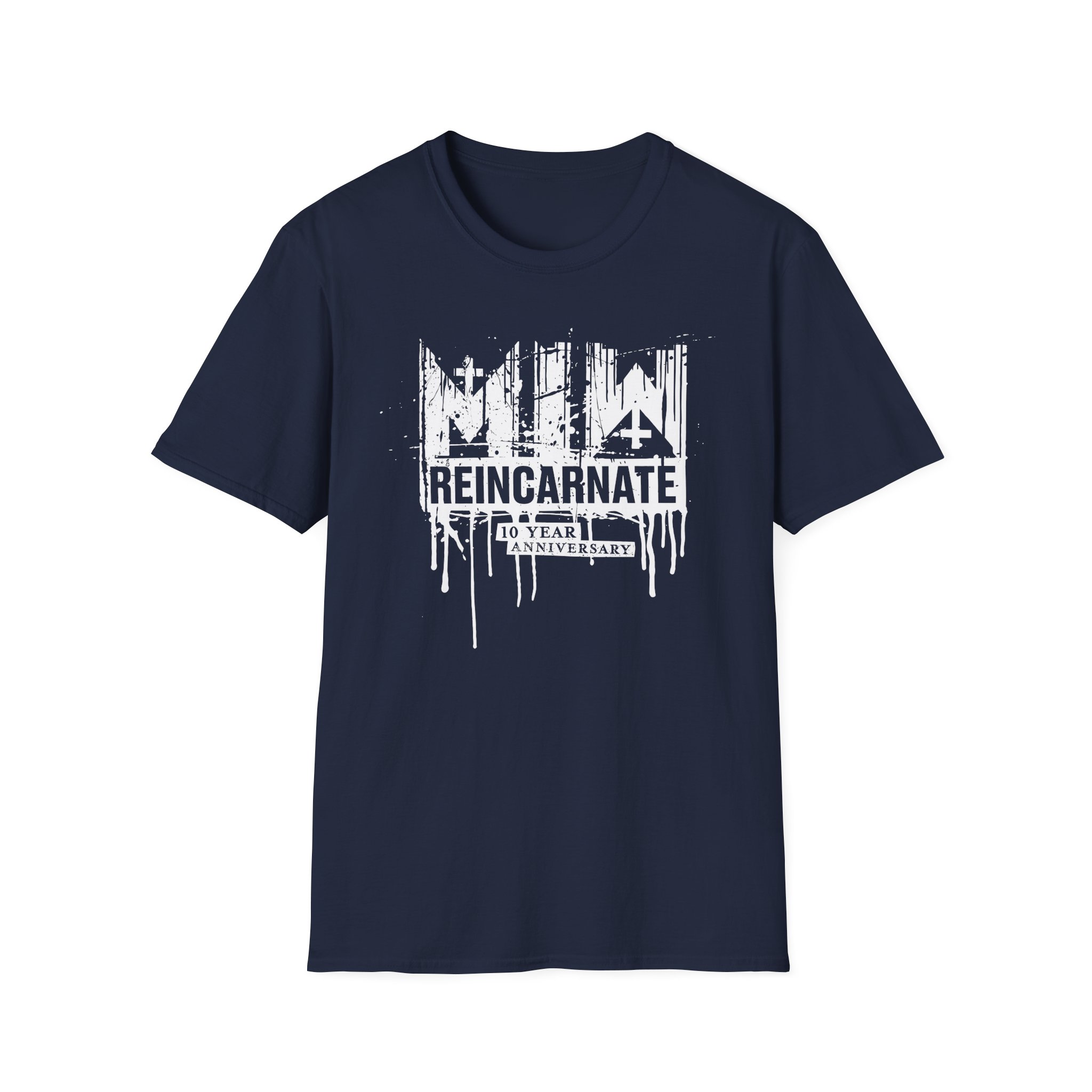 Motionless in White Reincarnate 10 Year Drip Logo Unisex Softstyle T-Shirt