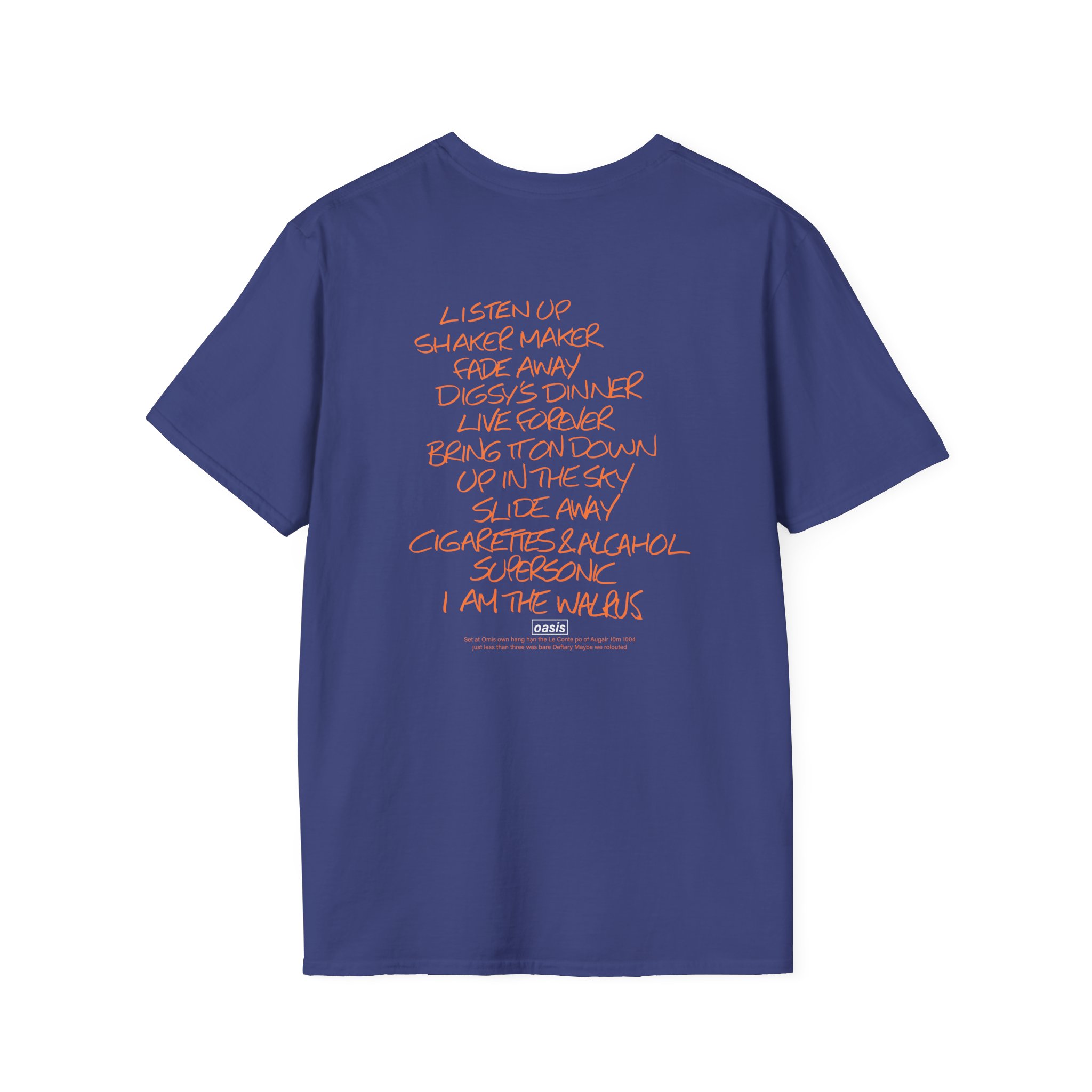 Oasis Setlist Unisex Softstyle T-Shirt