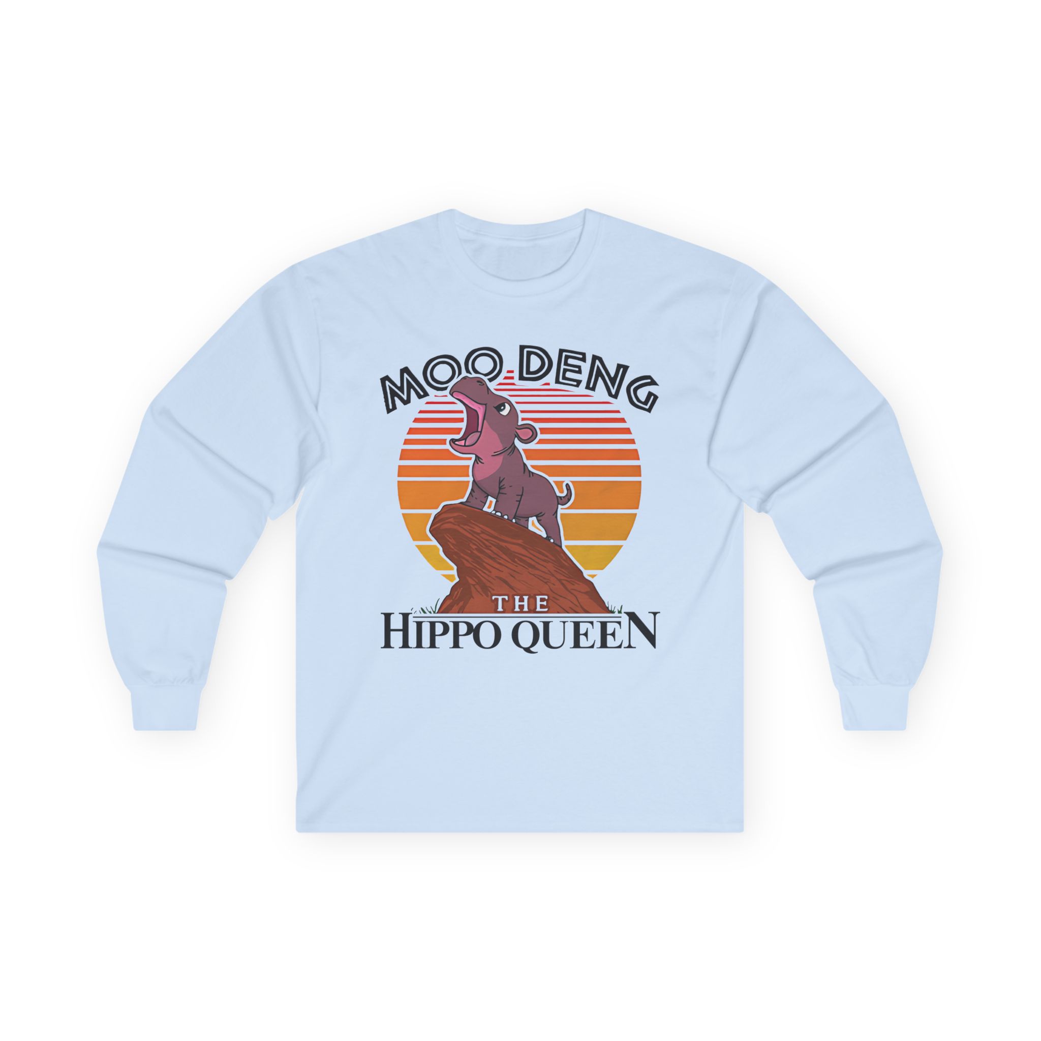Moo Deng the Hippo Queen Unisex Ultra Cotton Long Sleeve Tee