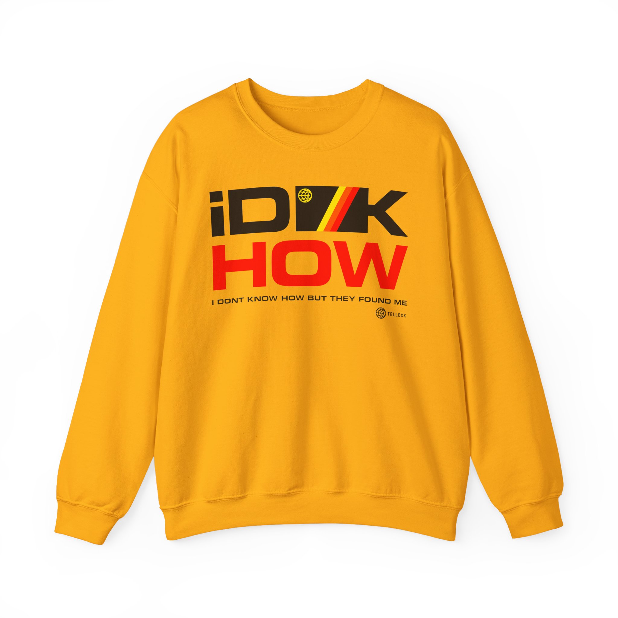 iDKHOW Striped Box Gold Unisex Heavy Blendâ„¢ Crewneck Sweatshirt