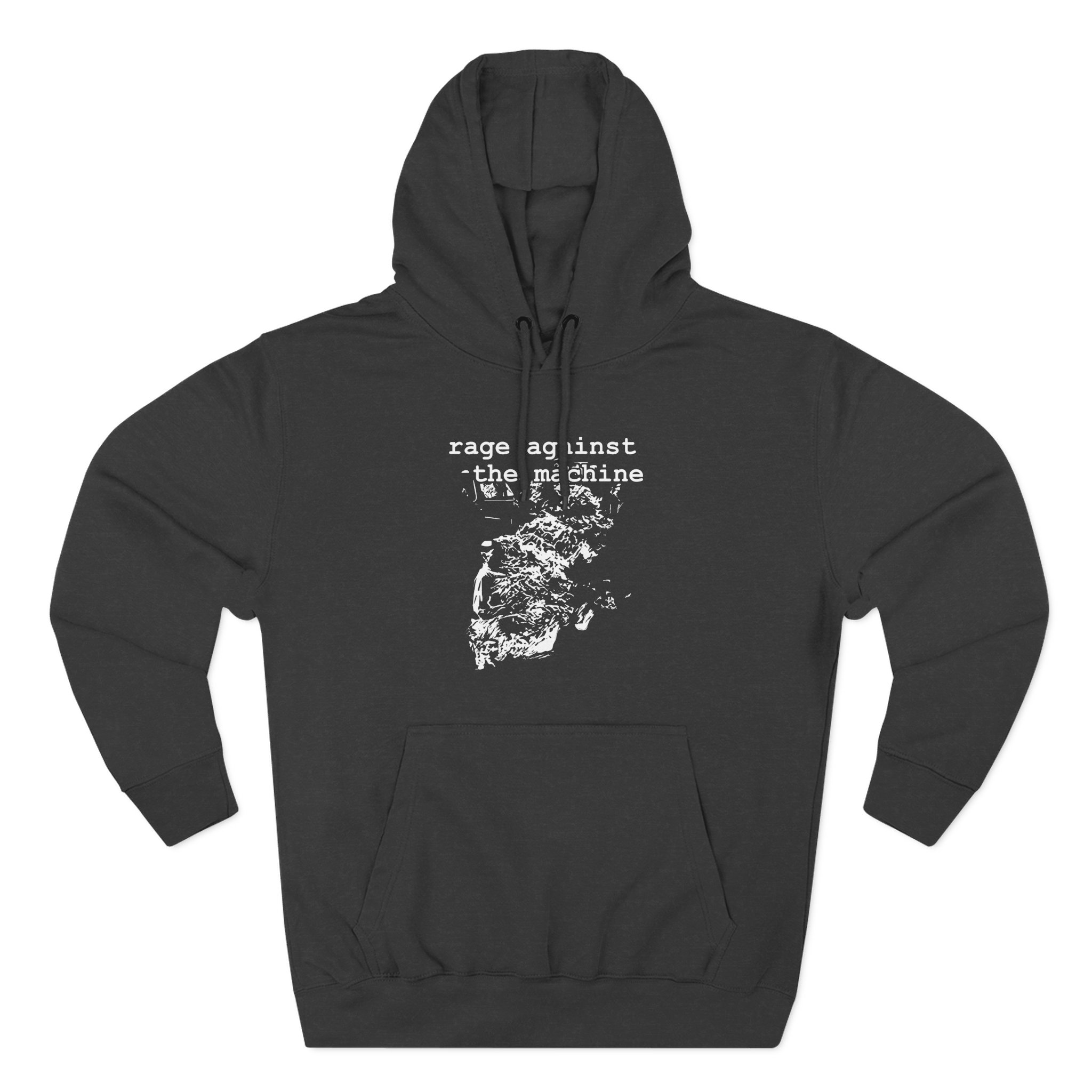 Rage Against the Machine Ratm Cover Tracklist Three-Panel Fleece Hoodie