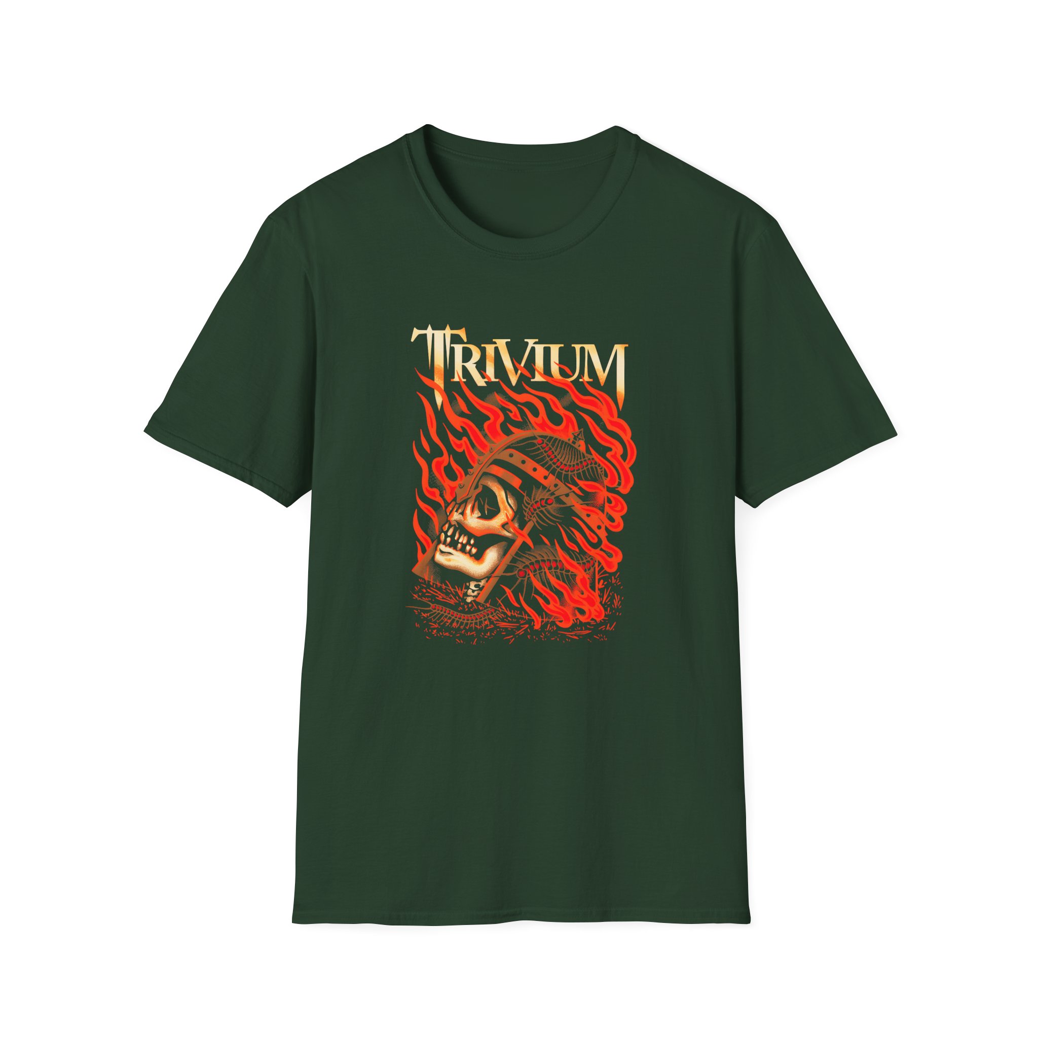 Trivium Flaming Skull Unisex Softstyle T-Shirt