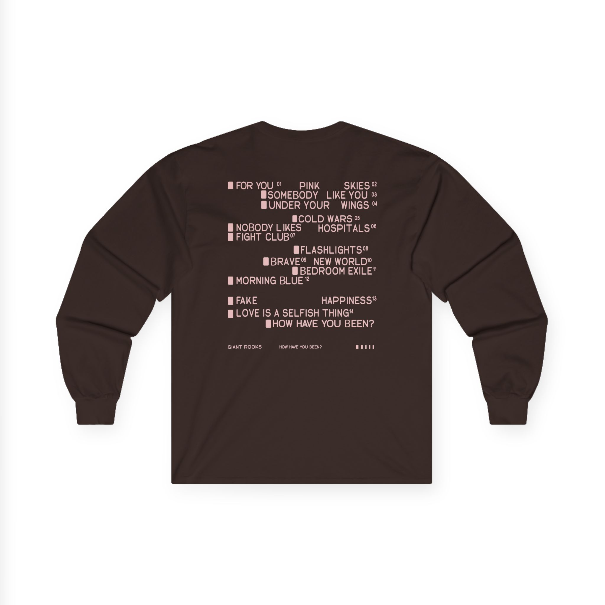 Giant Rooks Tracklisting Unisex Ultra Cotton Long Sleeve Tee