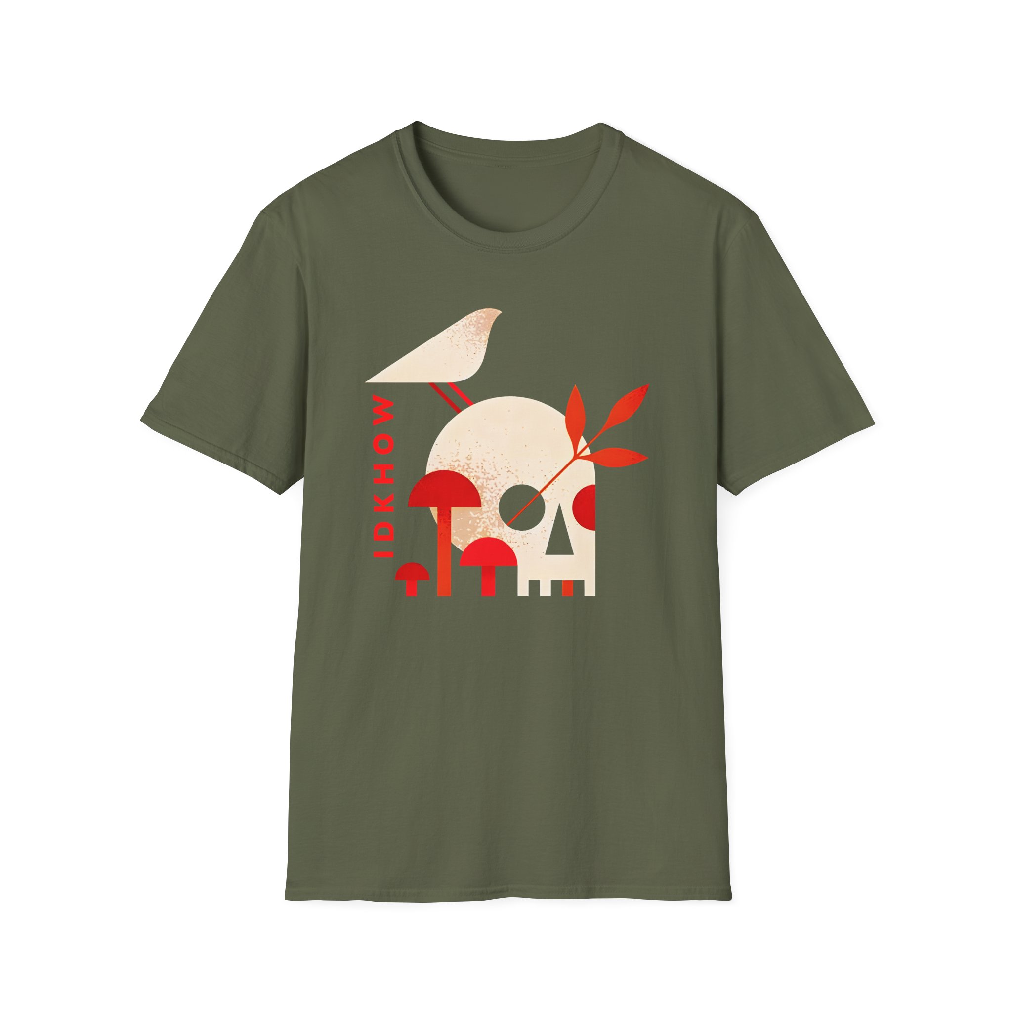 iDKHOW Skull Mushroom Unisex Softstyle T-Shirt
