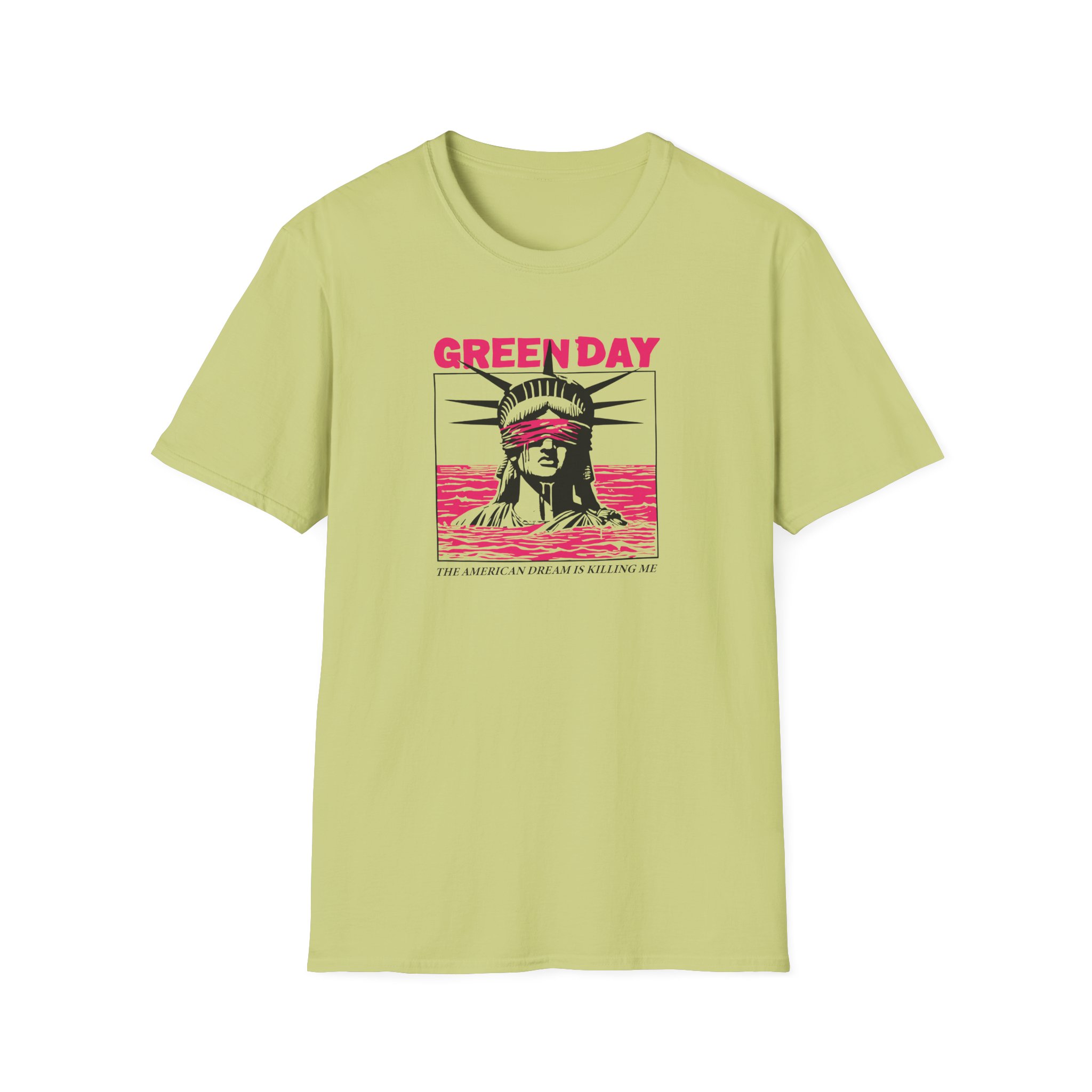Green Day Lady Liberty Unisex Softstyle T-Shirt