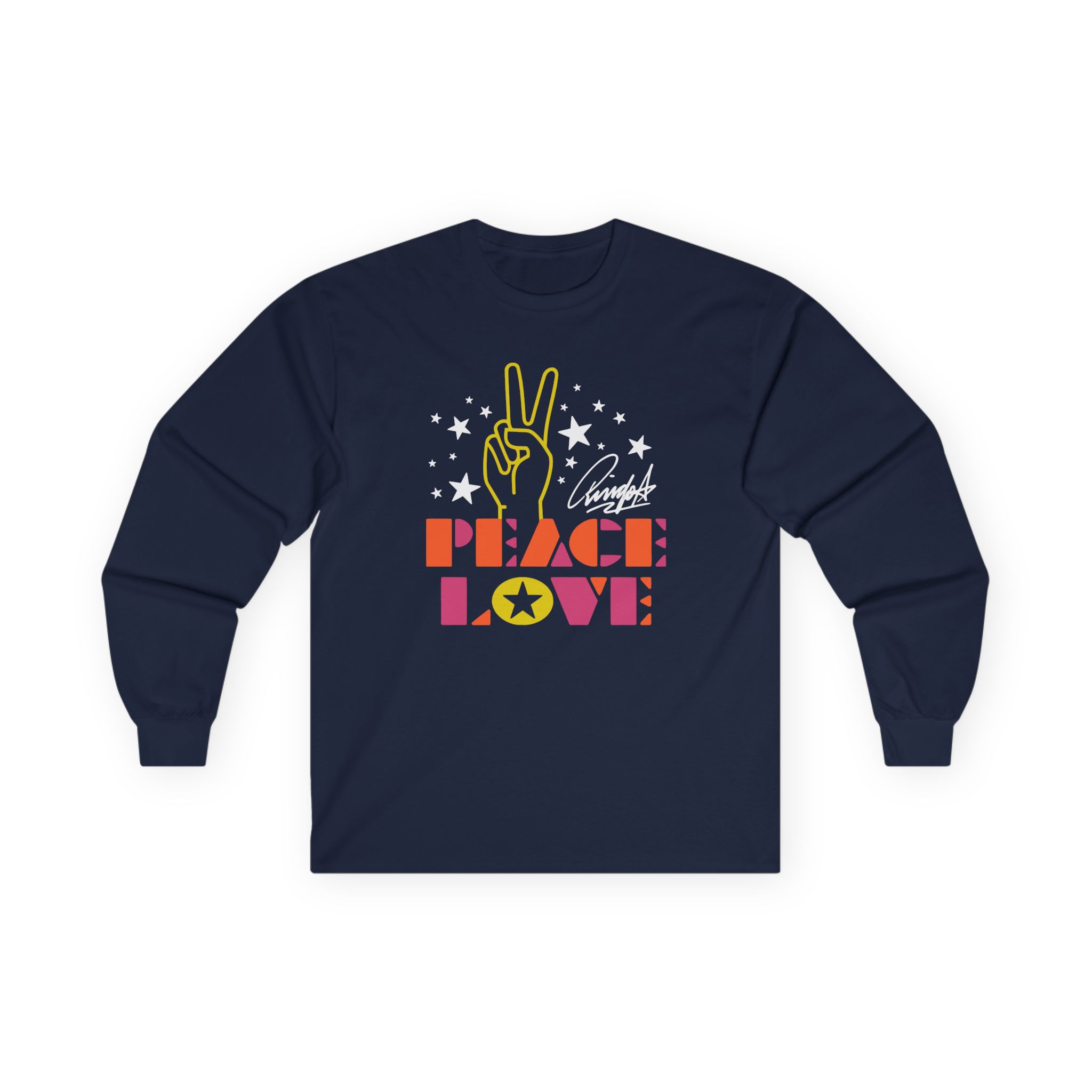 Ringo Starr Peace & Love Peace Sign Unisex Ultra Cotton Long Sleeve Tee