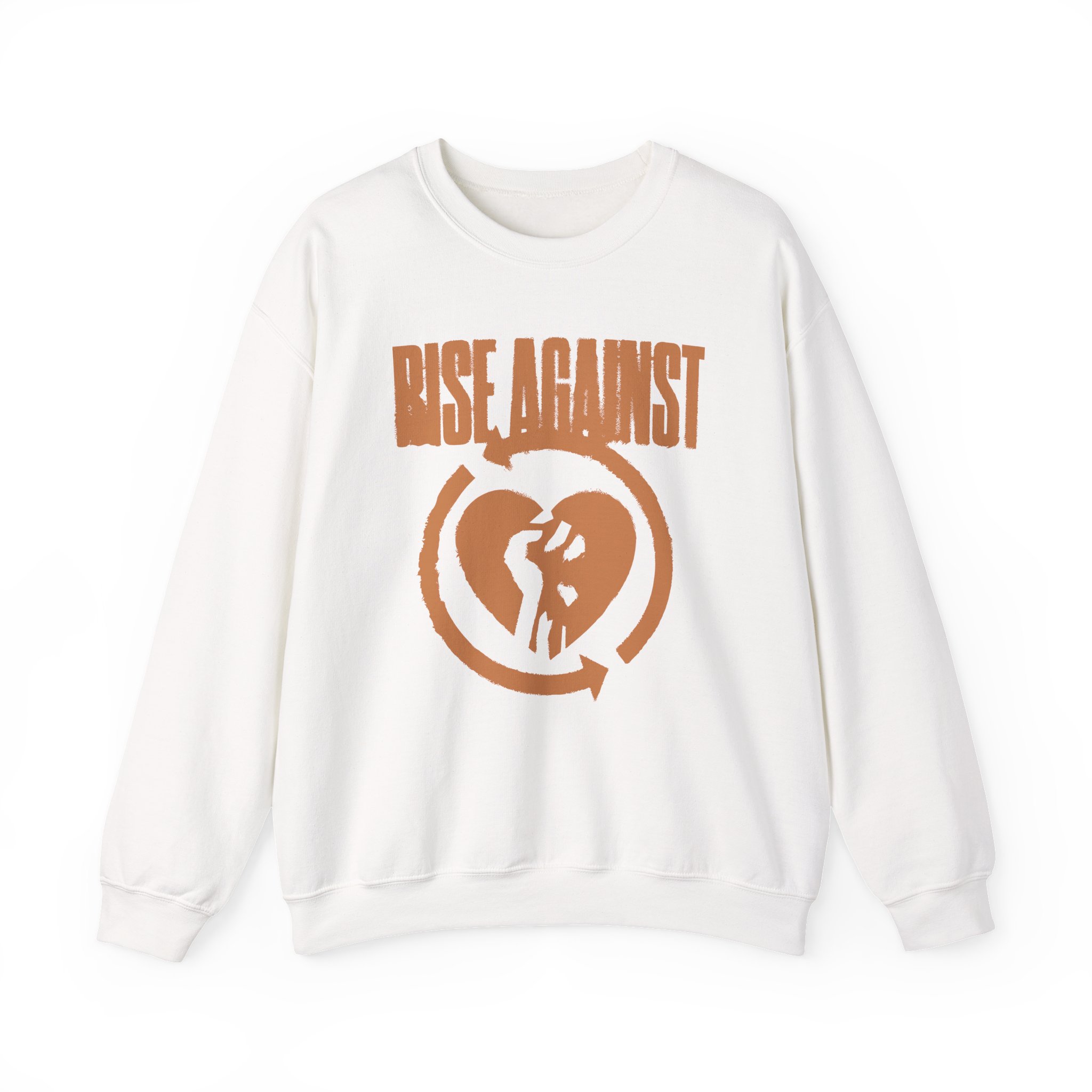 Rise Against Blurred Heartfist Unisex Heavy Blendâ„¢ Crewneck Sweatshirt