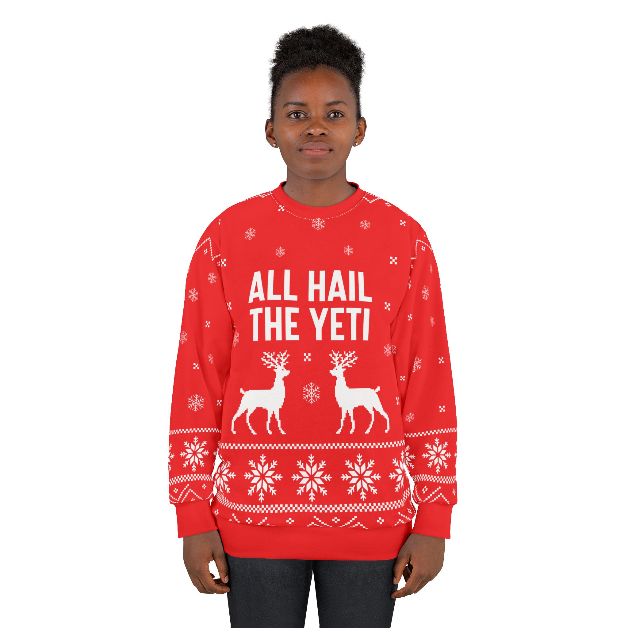 All Hail the Yeti Unisex Sweatshirt (AOP)