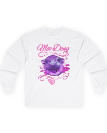 Moo Deng Airbrush Unisex Ultra Cotton Long Sleeve Tee